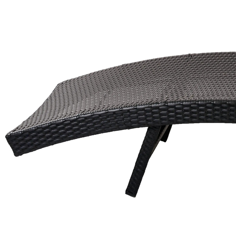 K&K 80'' Patio Wicker Chaise Lounge Chairs Set of 2 by HouseOfZazla
