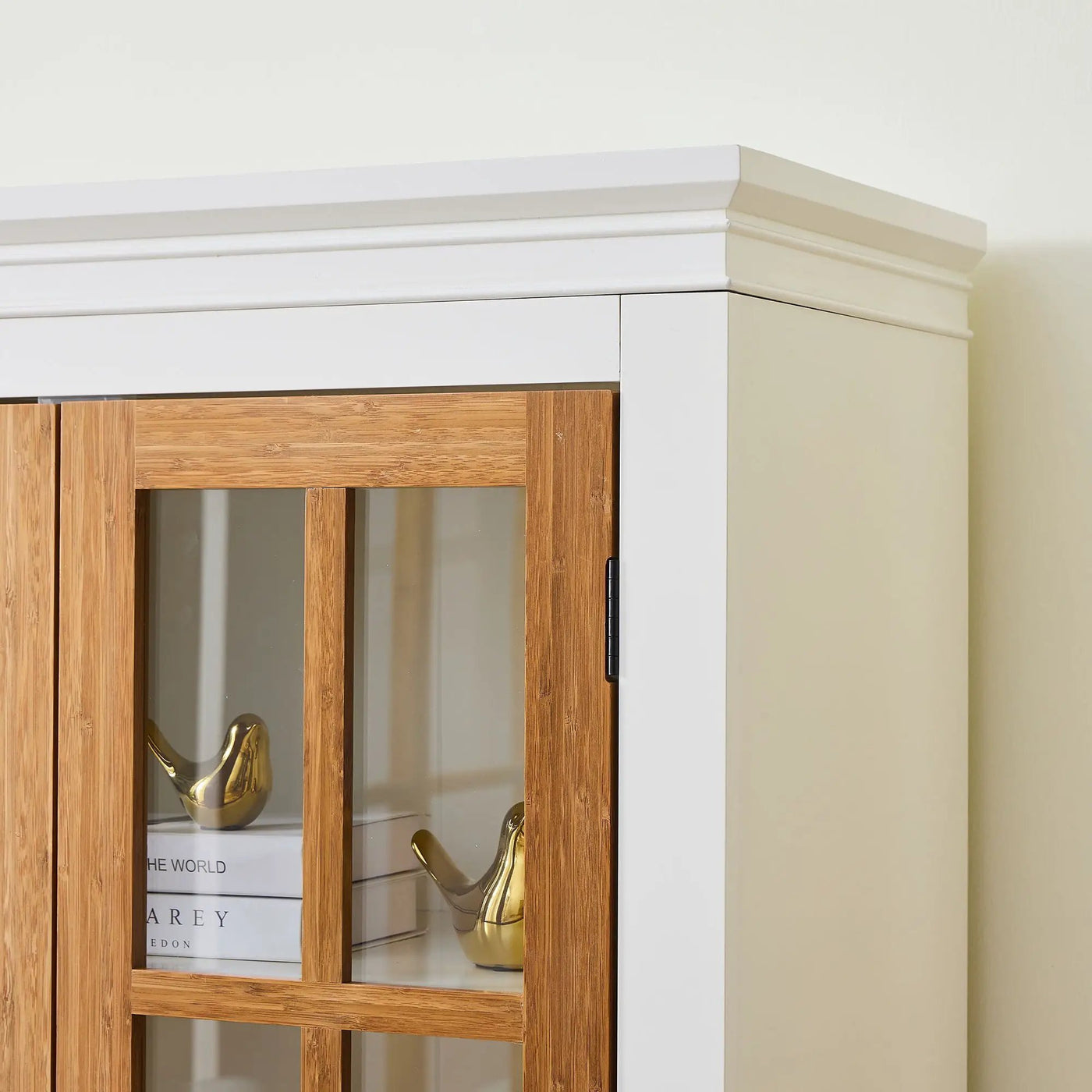 Rustic Style Display Cabinet With Glass Doors For Collectibles by HouseOfZazla