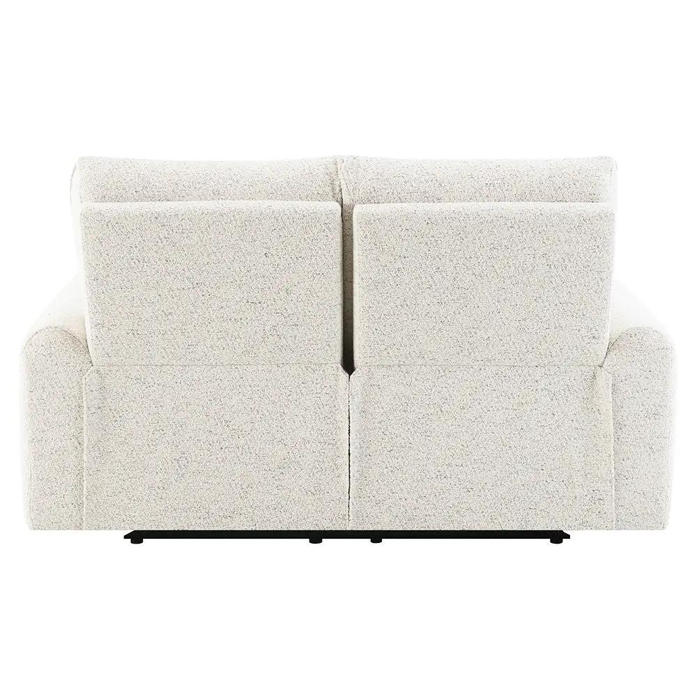 Lalisa - Power Motion Loveseat With USB Port - Cream Chenille by Unique Piece Furniture