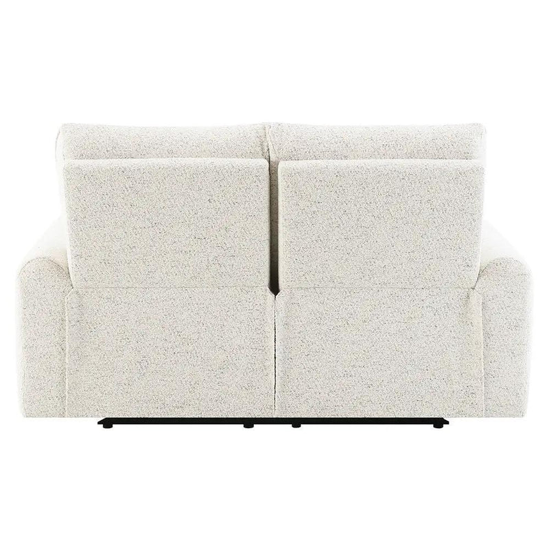 Lalisa - Power Motion Loveseat With USB Port - Cream Chenille by Unique Piece Furniture