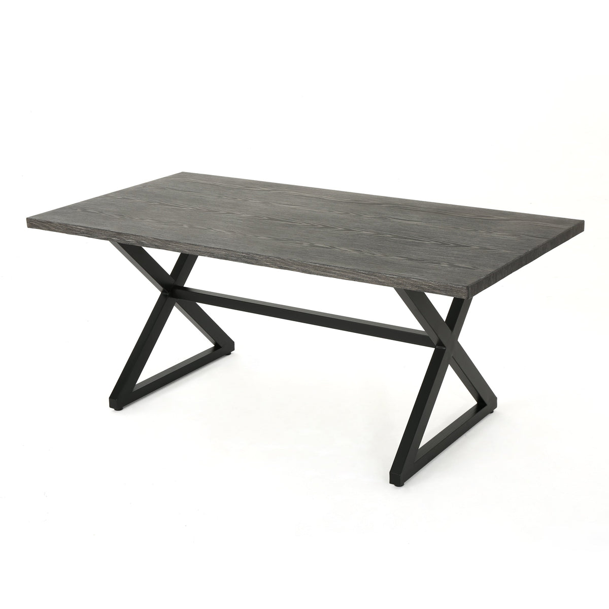 Rolando Outdoor Aluminum Dining Table with Steel Frame, photo 9 of 10