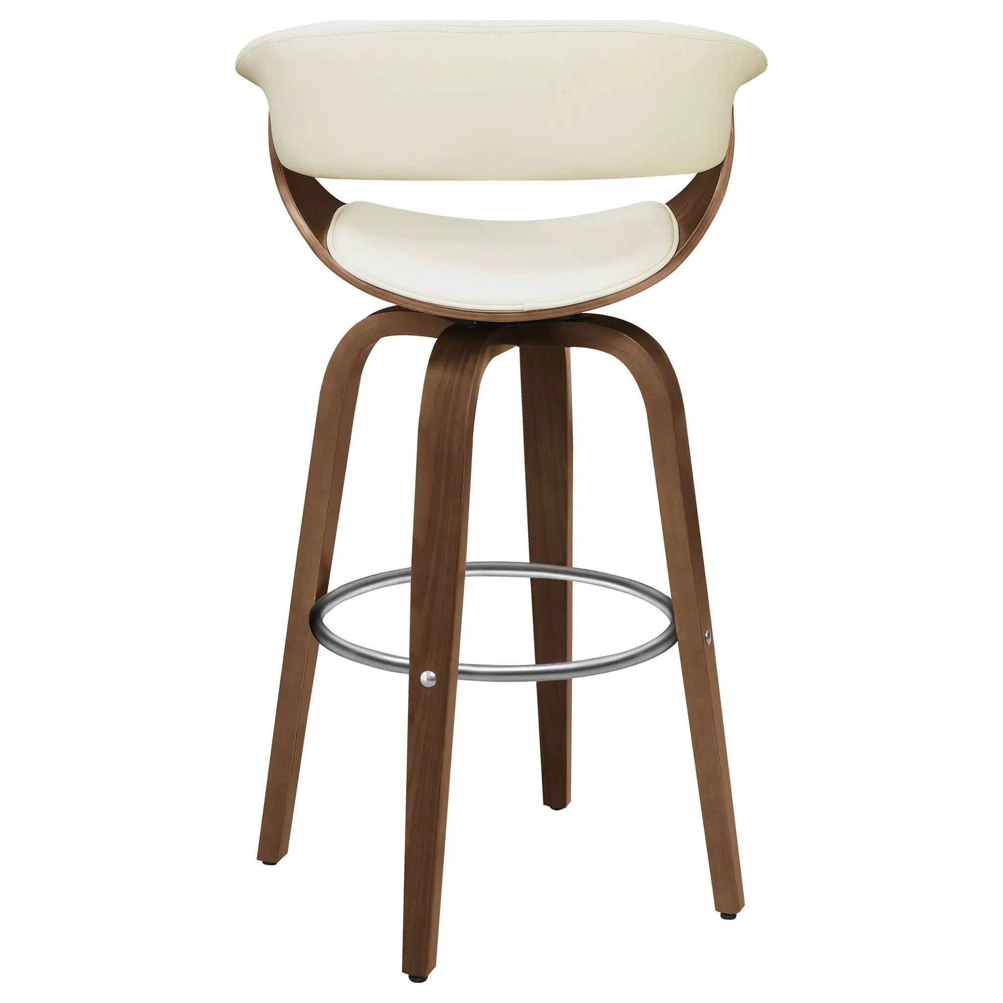 Zion Upholstered Swivel Bar Stool Walnut and Ecru by Unique Piece Furniture
