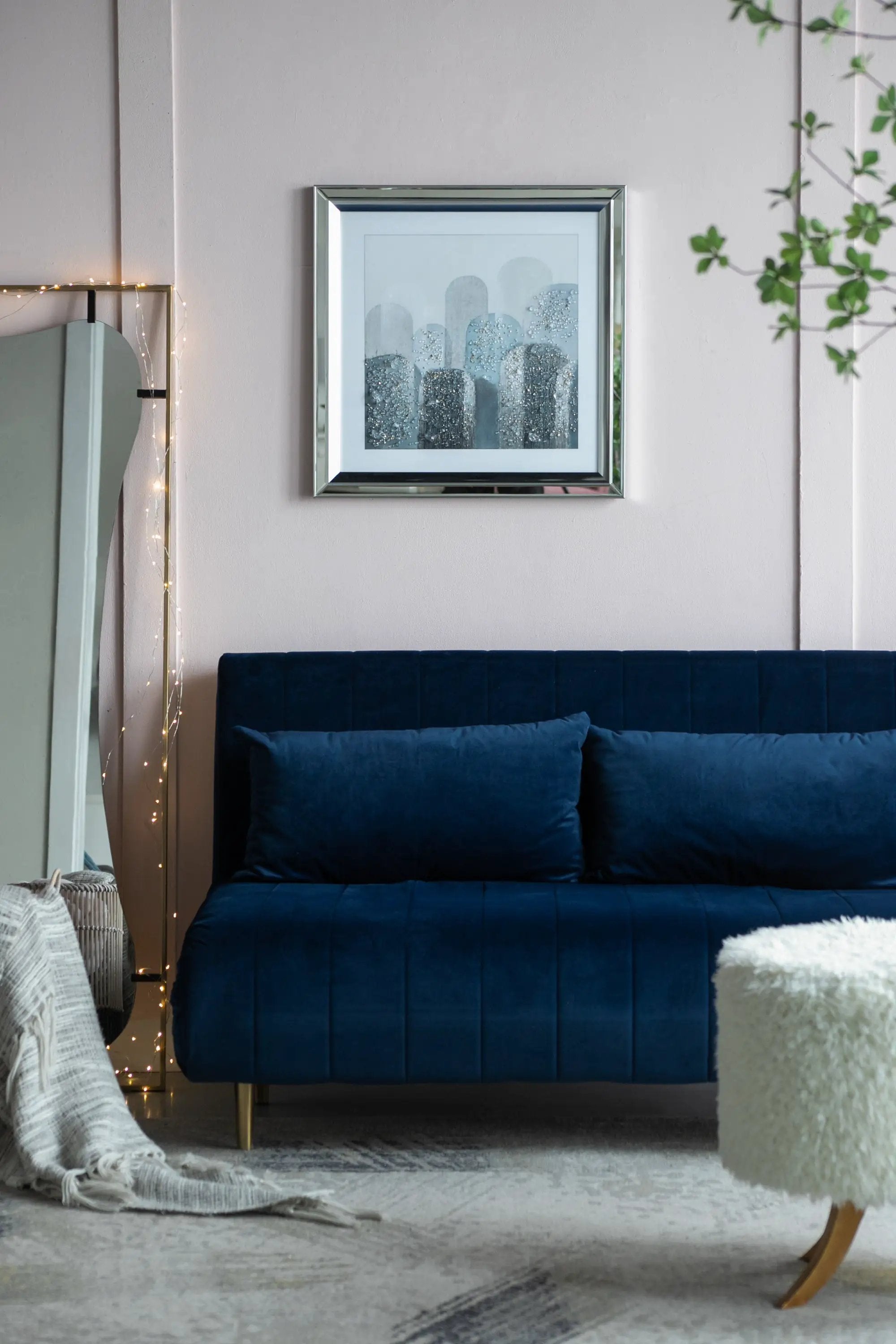 S/2 23.6x23.6' Kaiden Crystal Mirror Framed Wall Art by HouseOfZazla
