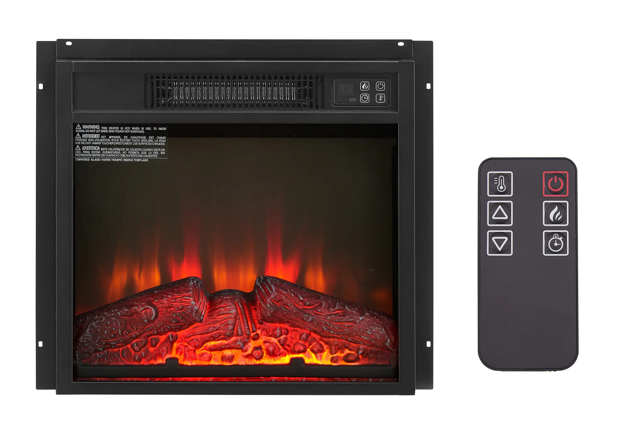 Electric Fireplace Insert 18" 1400W Remote Control by HouseOfZazla