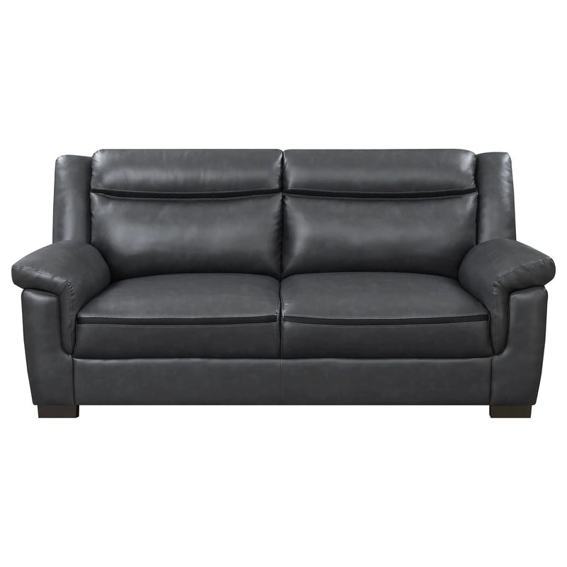 Borden - 2 Piece Living Room Set With Smooth Upholstery - Gray by HouseOfZazla