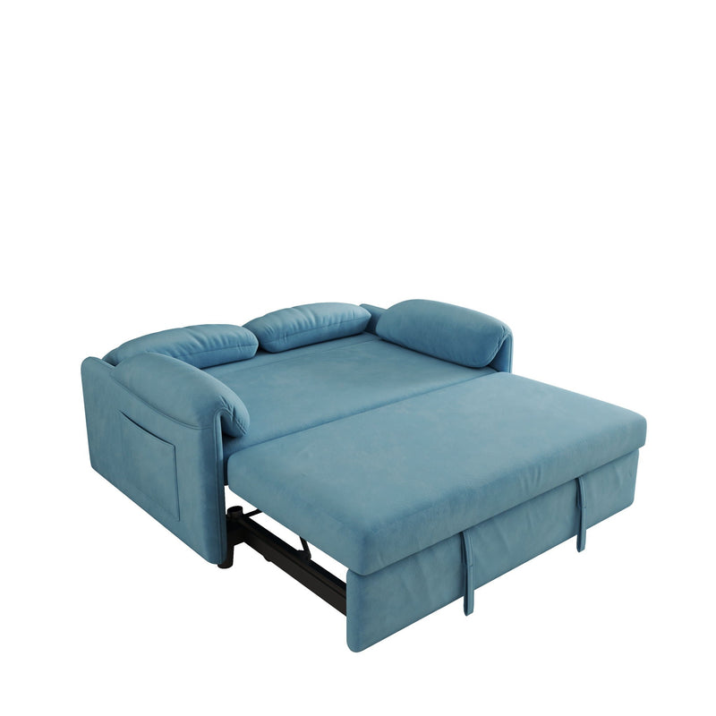 Sofa, Dual Purpose Lounge With Retractable Queen Size Bed by HouseOfZazla