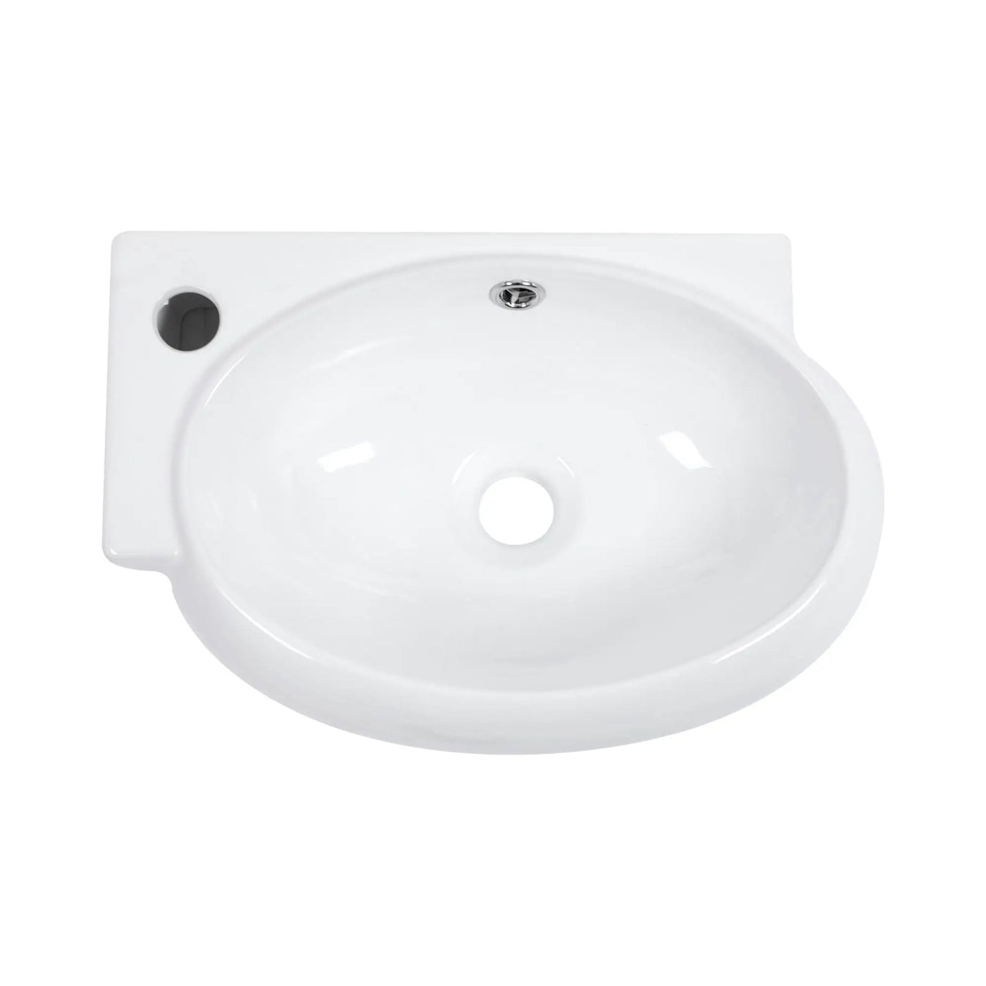 Modern Aesthetic Rectangle Wall Mount Bathroom Sink With Single Faucet Hole by HouseOfZazla