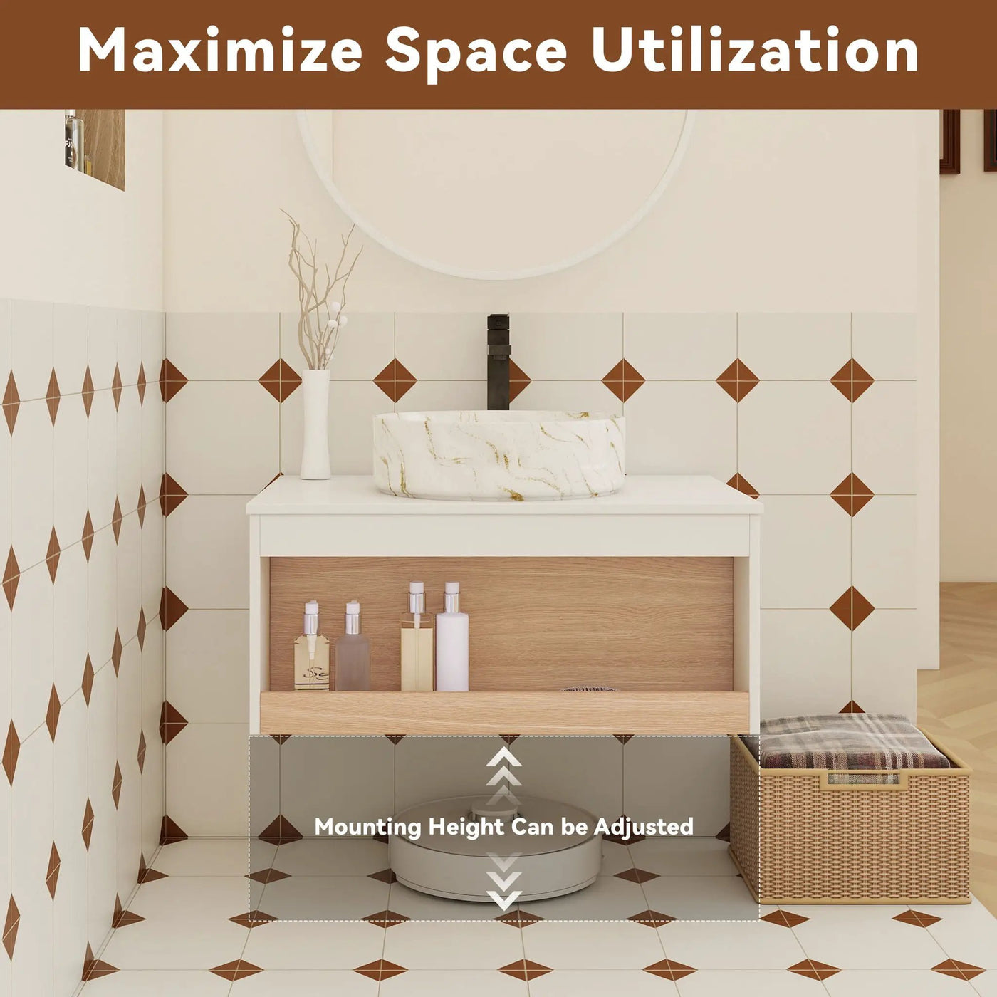 Floating Bathroom Vanity With Vessel Sink by Unique Piece Furniture