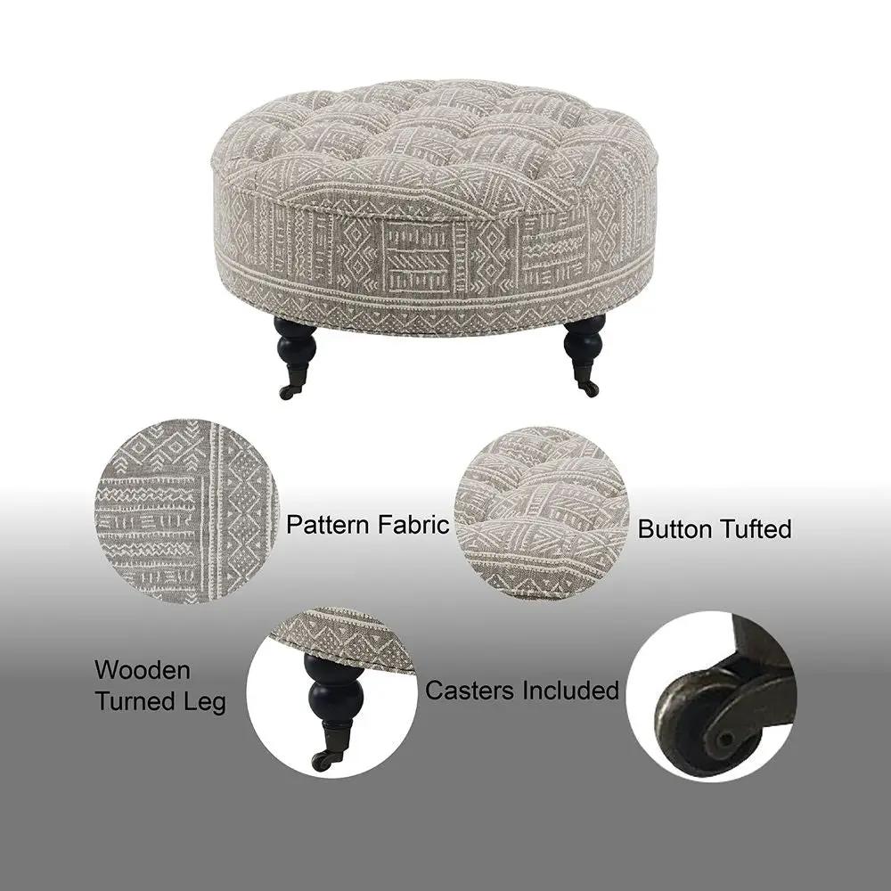 Upendo - Ottoman With Caster - Pattern Fabric by Unique Piece Furniture