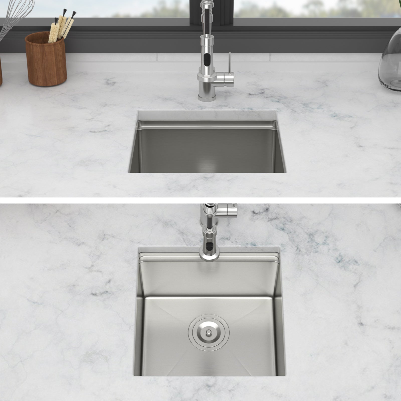 17" Undermount Kitchen Sink - Single Bowl by HouseOfZazla