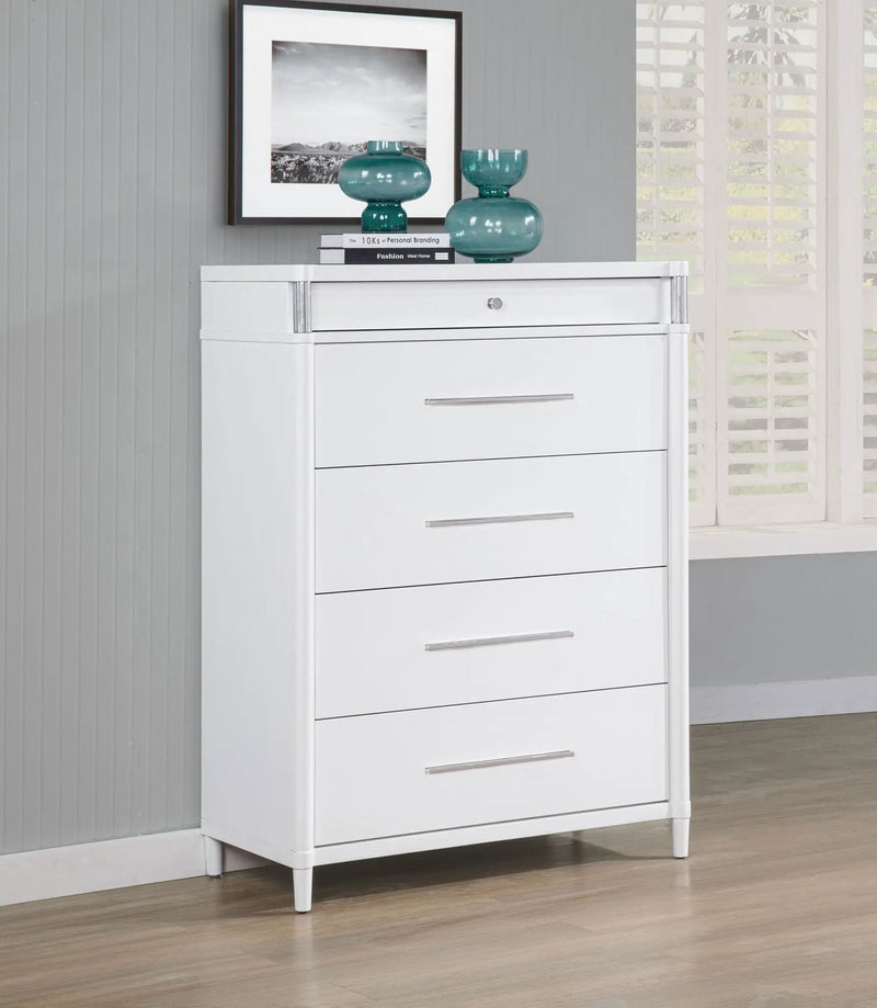 Gracemont 5-drawer Bedroom Chest of Drawers White by Unique Piece Furniture