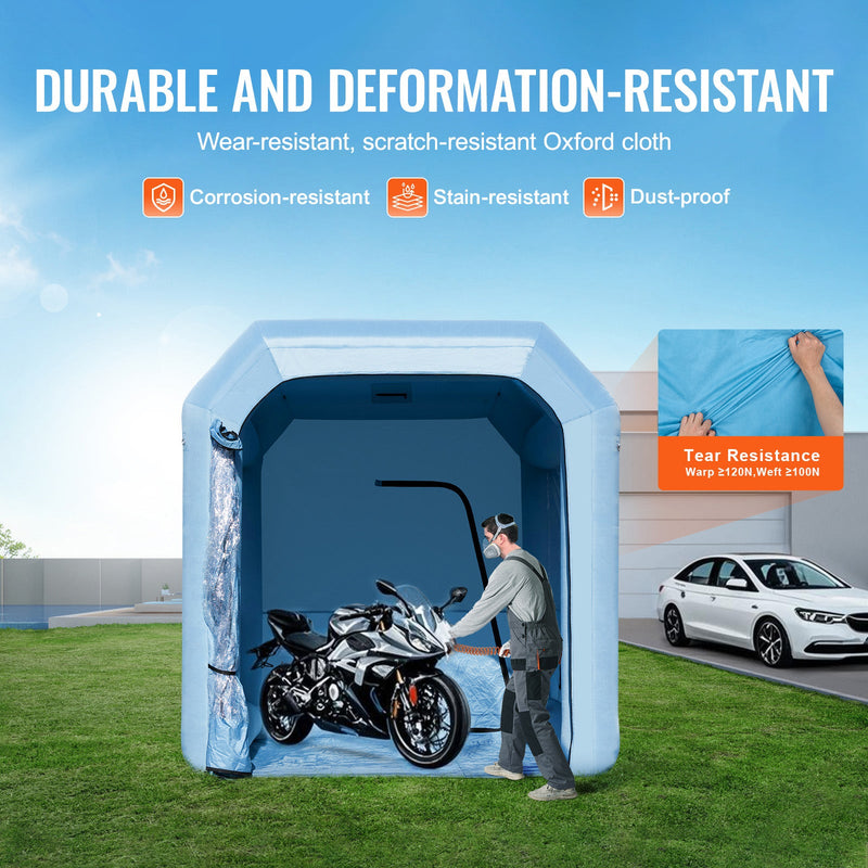 Inflatable Paint Booth, 9.8 x 8.2 x 8.2 ft with Powerful Blower and Air Filter System by HouseOfZazla