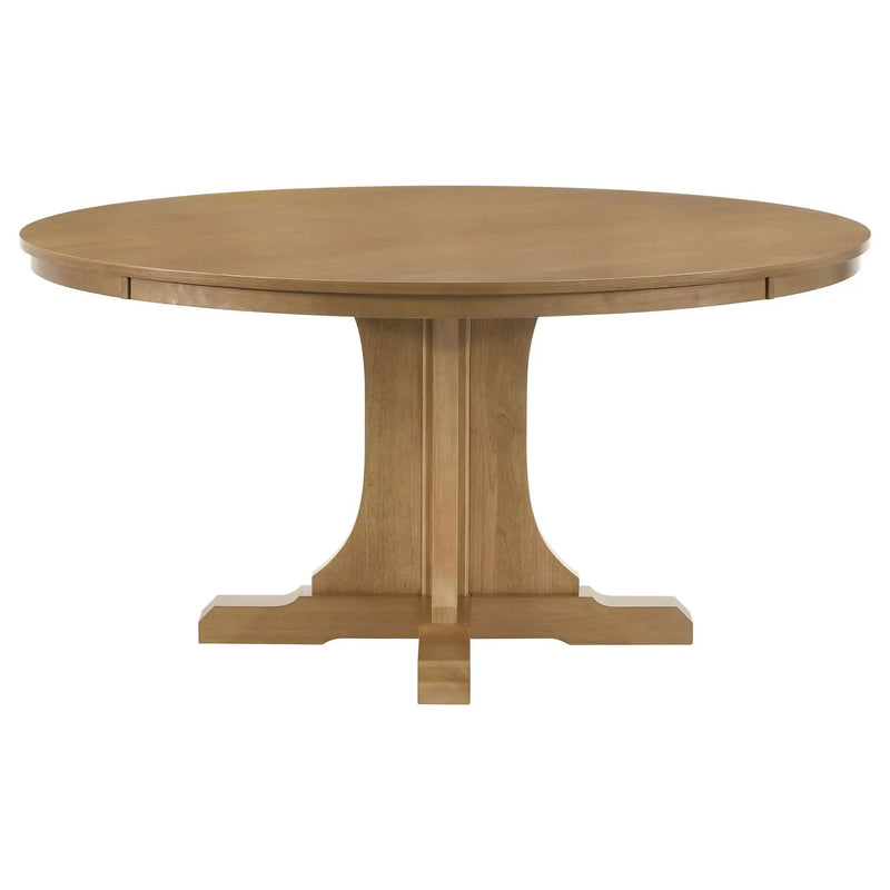 Hartville 7-piece Round Dining Table Set Natural Light Brown by Unique Piece Furniture