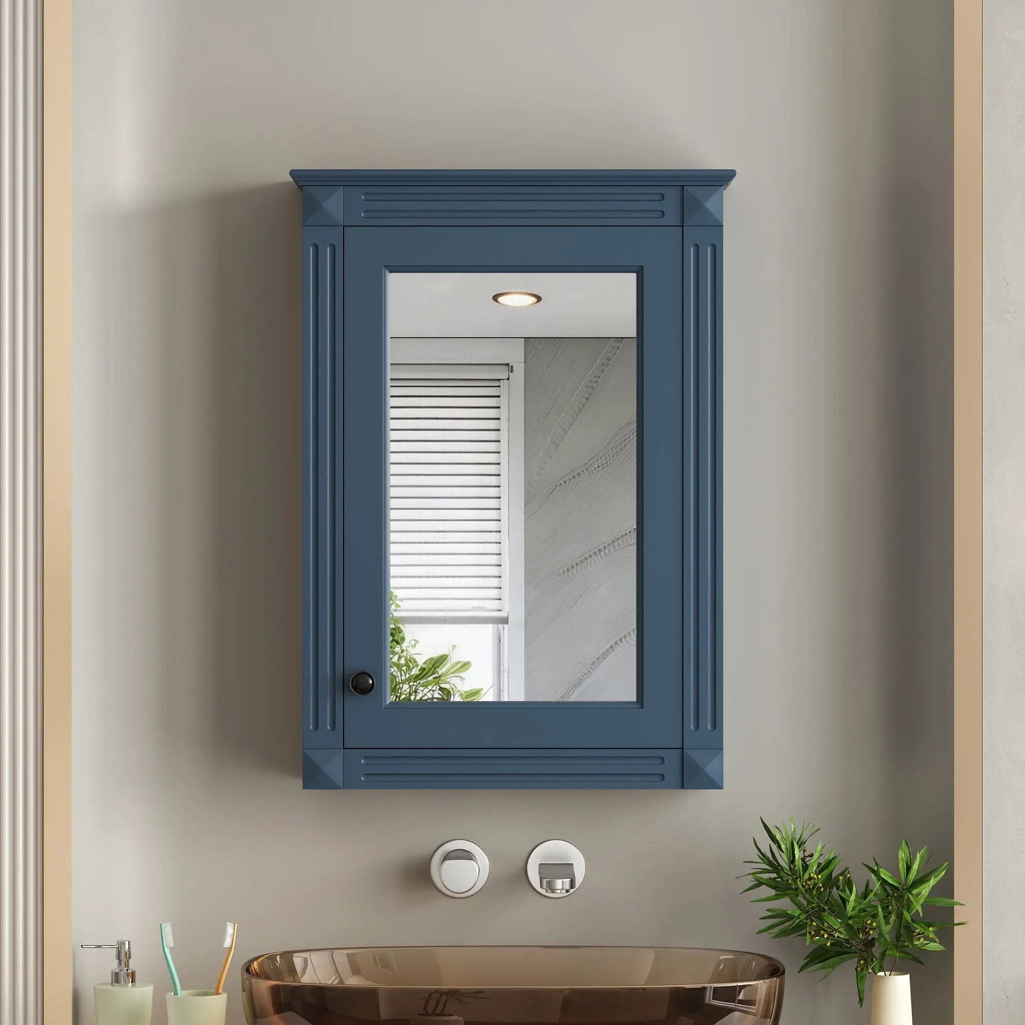 Wall Mounted Bathroom Storage Medicine Cabinet For Over Toilet With Mirror by Unique Piece Furniture