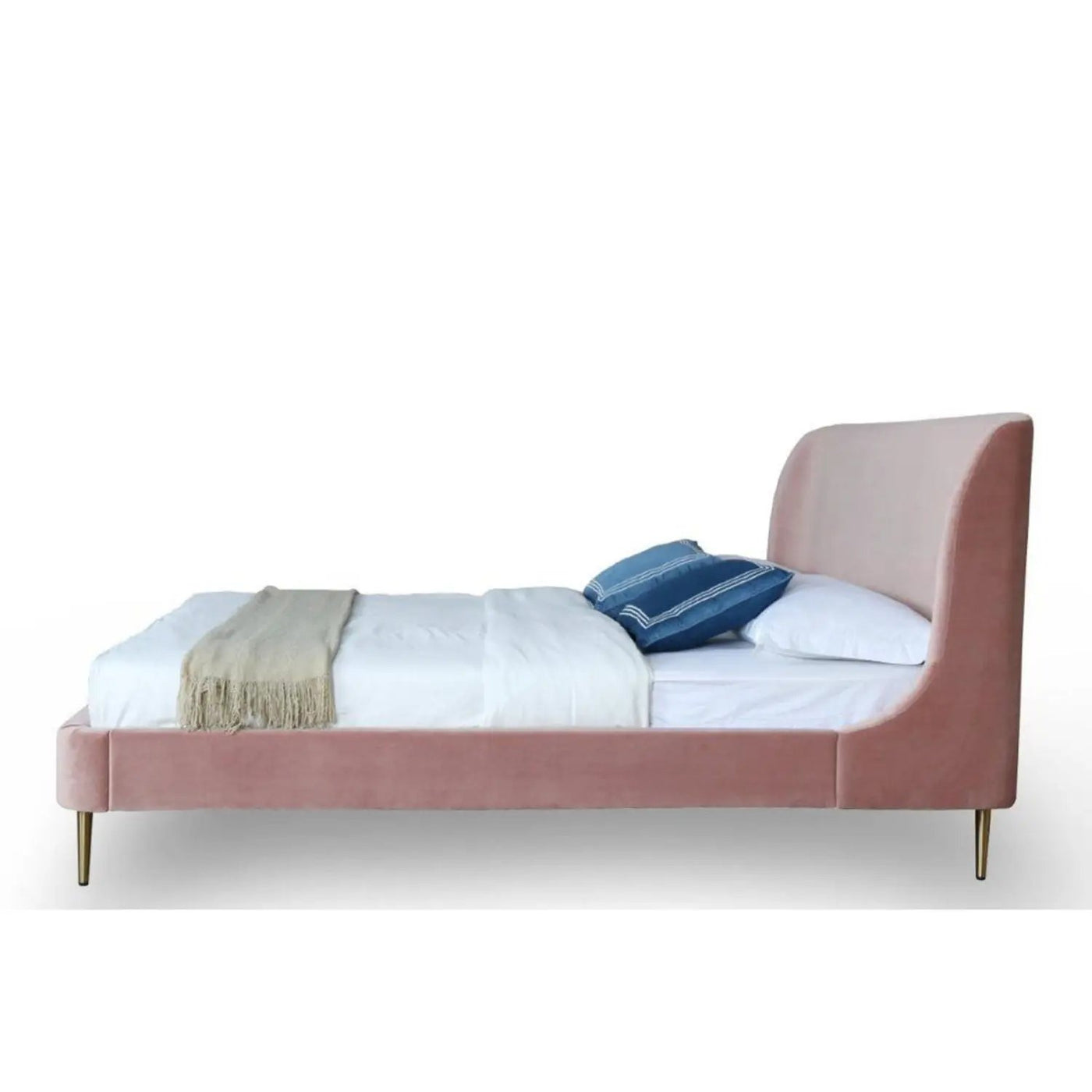 Upholstered Bed With Curved Headboard by HouseOfZazla