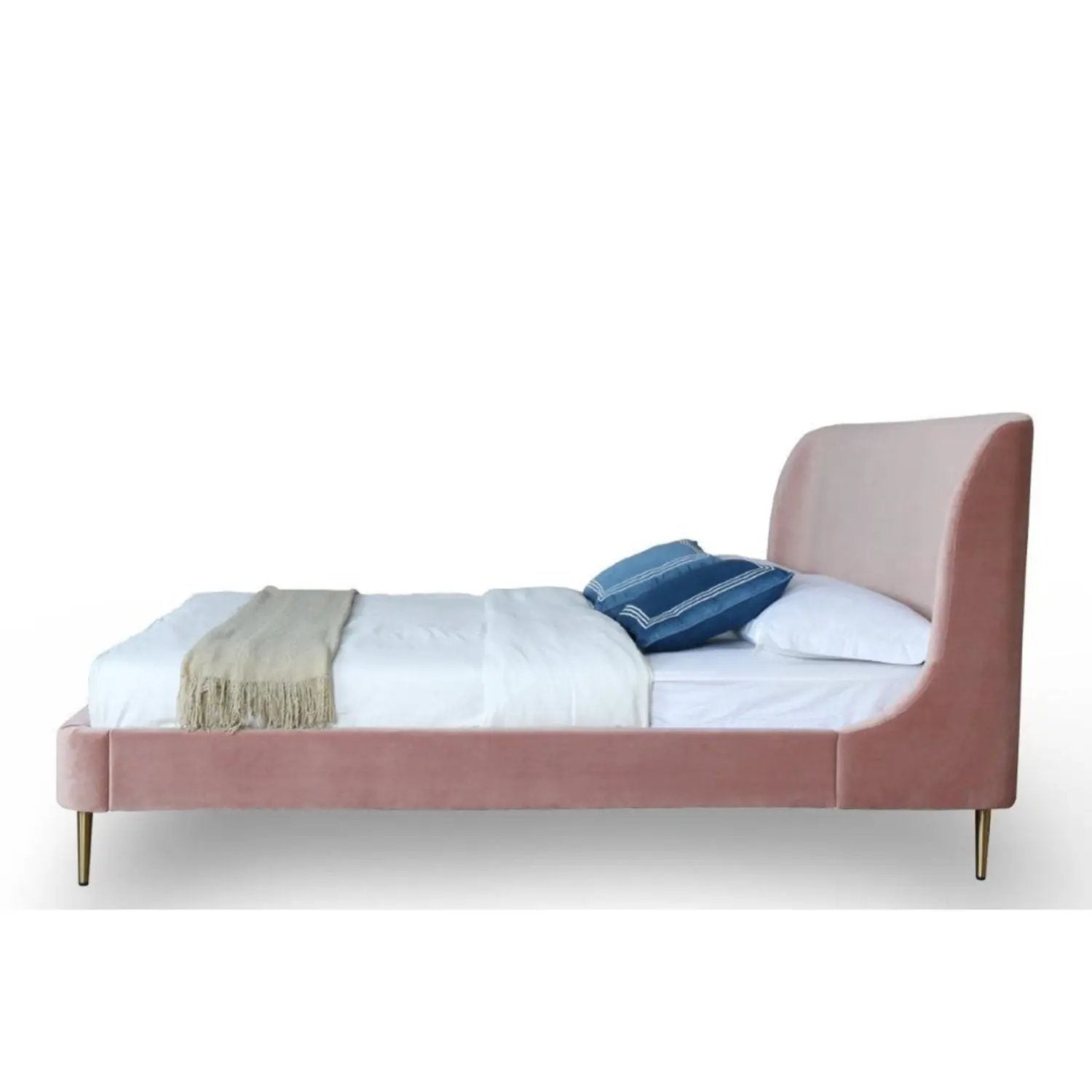 Upholstered Bed With Curved Headboard by HouseOfZazla