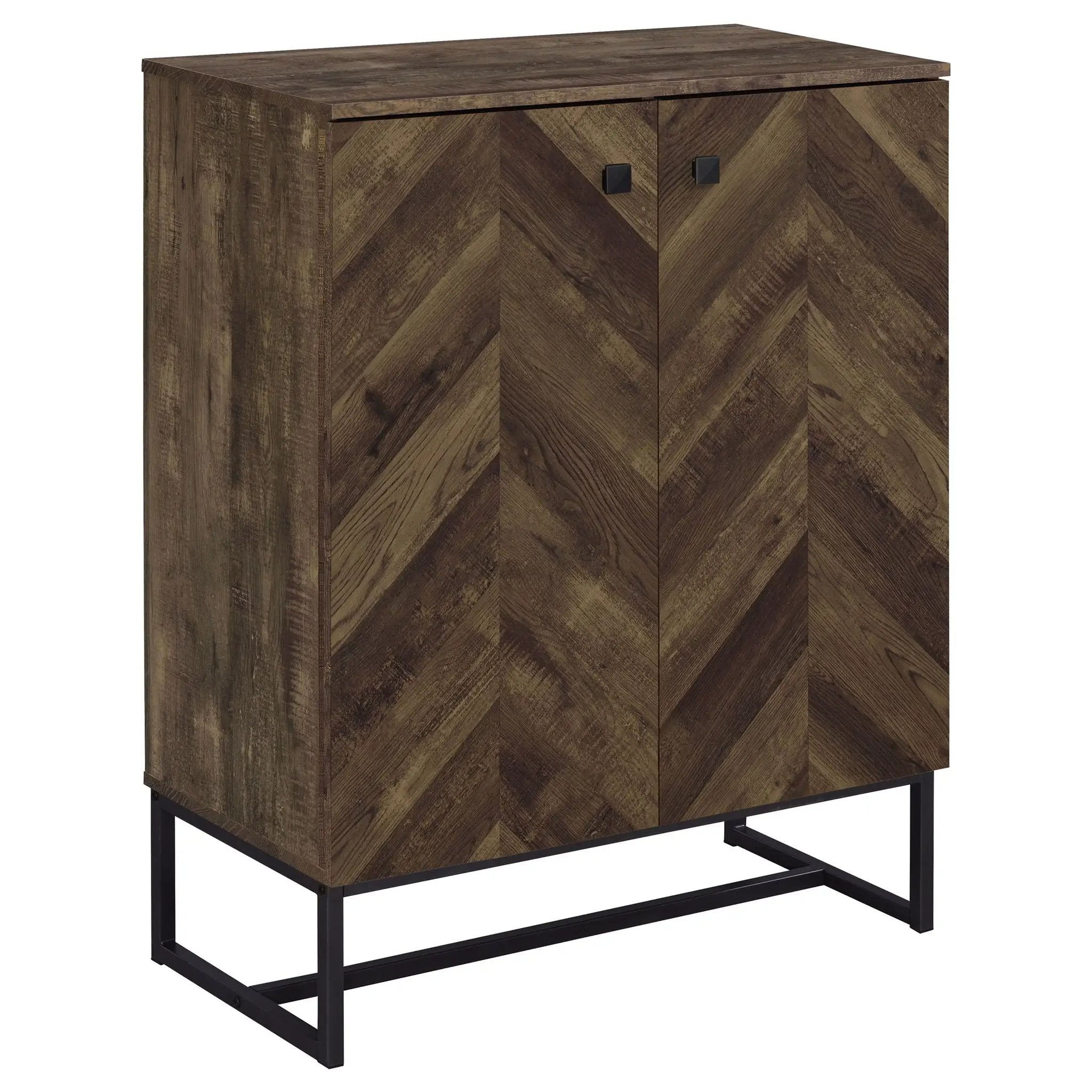 Carolyn 2-door Engineered Wood Accent Cabinet Rustic Oak by Unique Piece Furniture