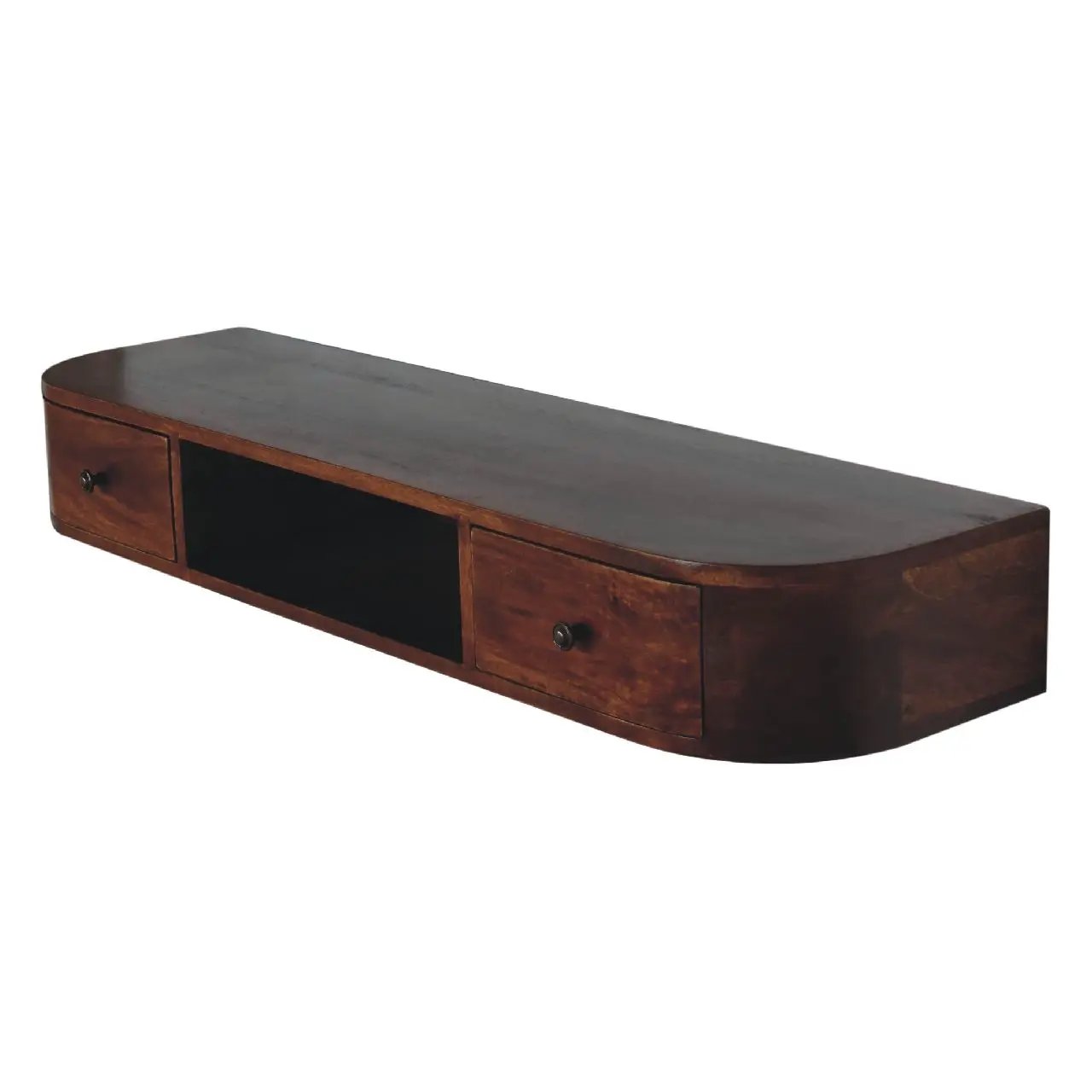 Lunar - 2 Drawer Floating Console - Chestnut by Unique Piece Furniture