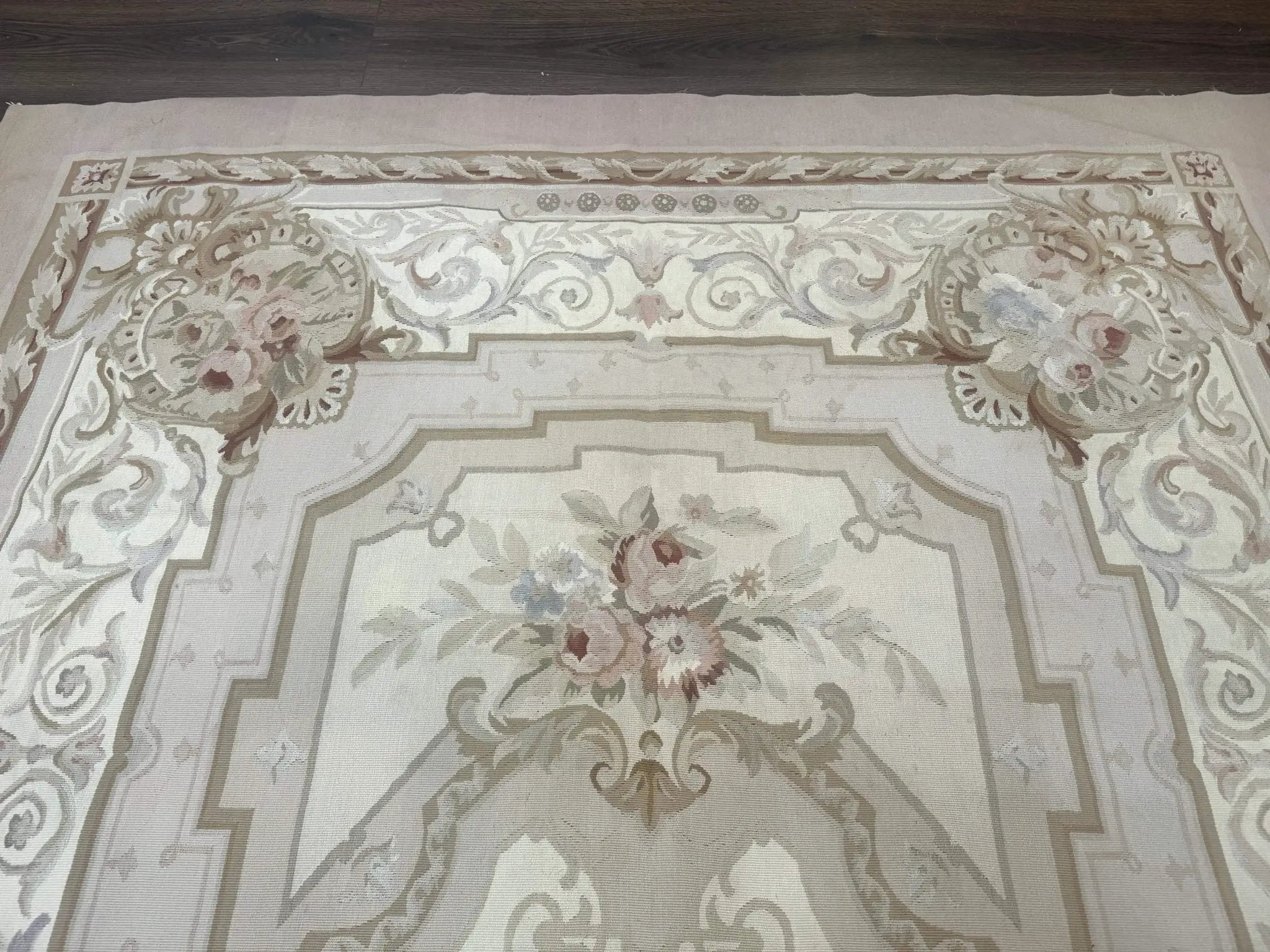 Aubusson Rug 6x9, Elegant, Flatweave, French European Design by Jewel Rugs