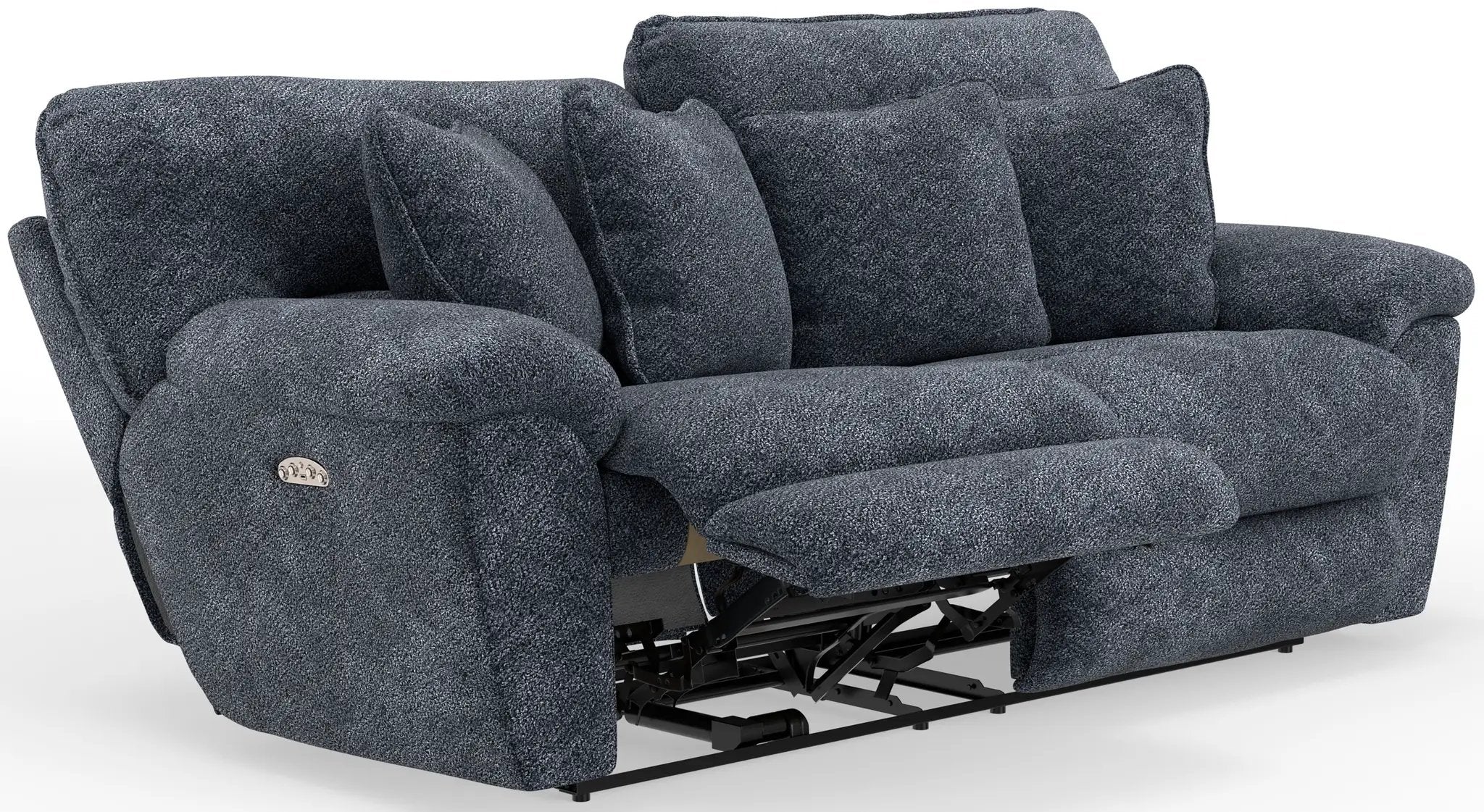 Paxon - Deep Seat Power Reclining Sofa With Power Adjustable Headrest - Smoke by Unique Piece Furniture