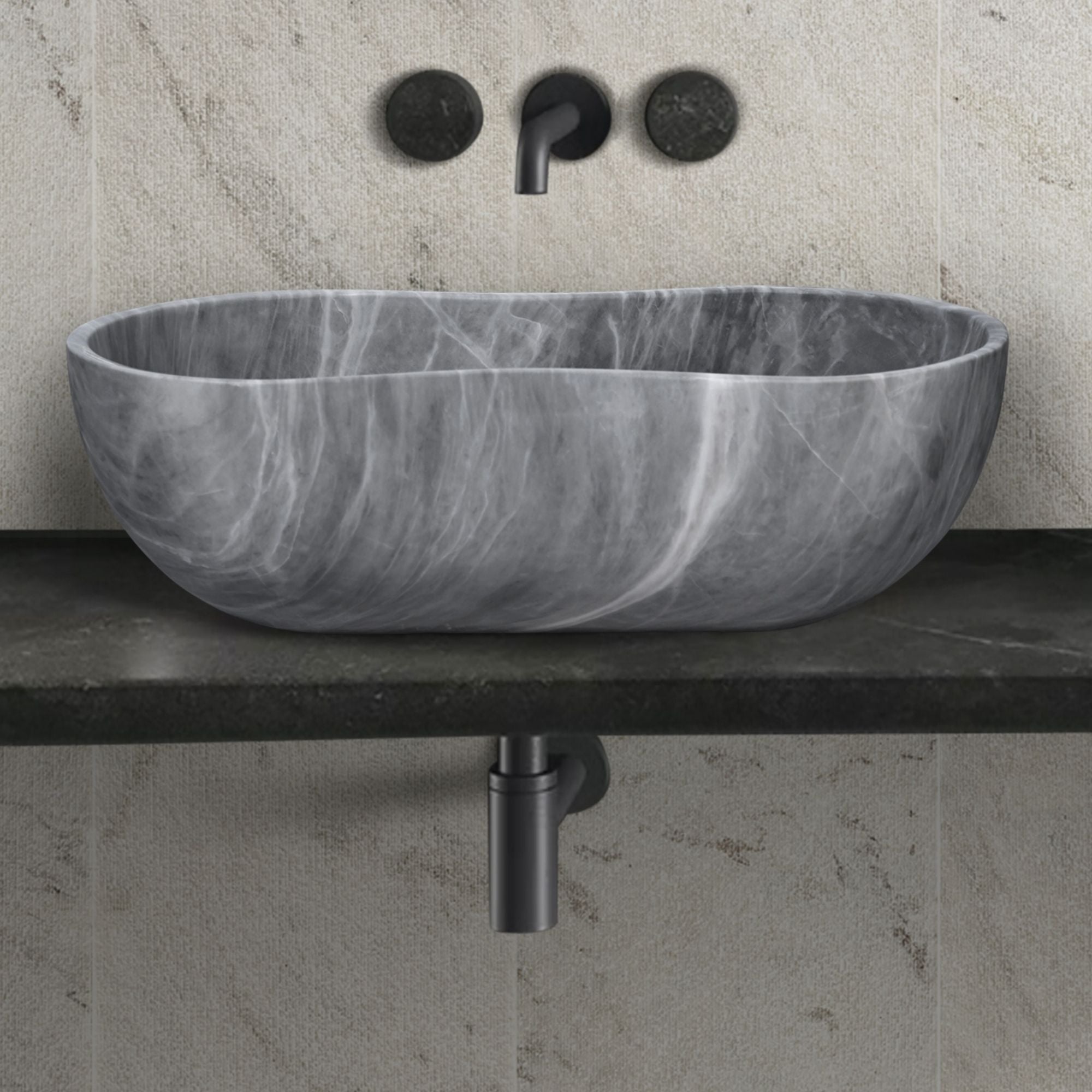 Bathroom Vessel Sink With Wavy Design by HouseOfZazla
