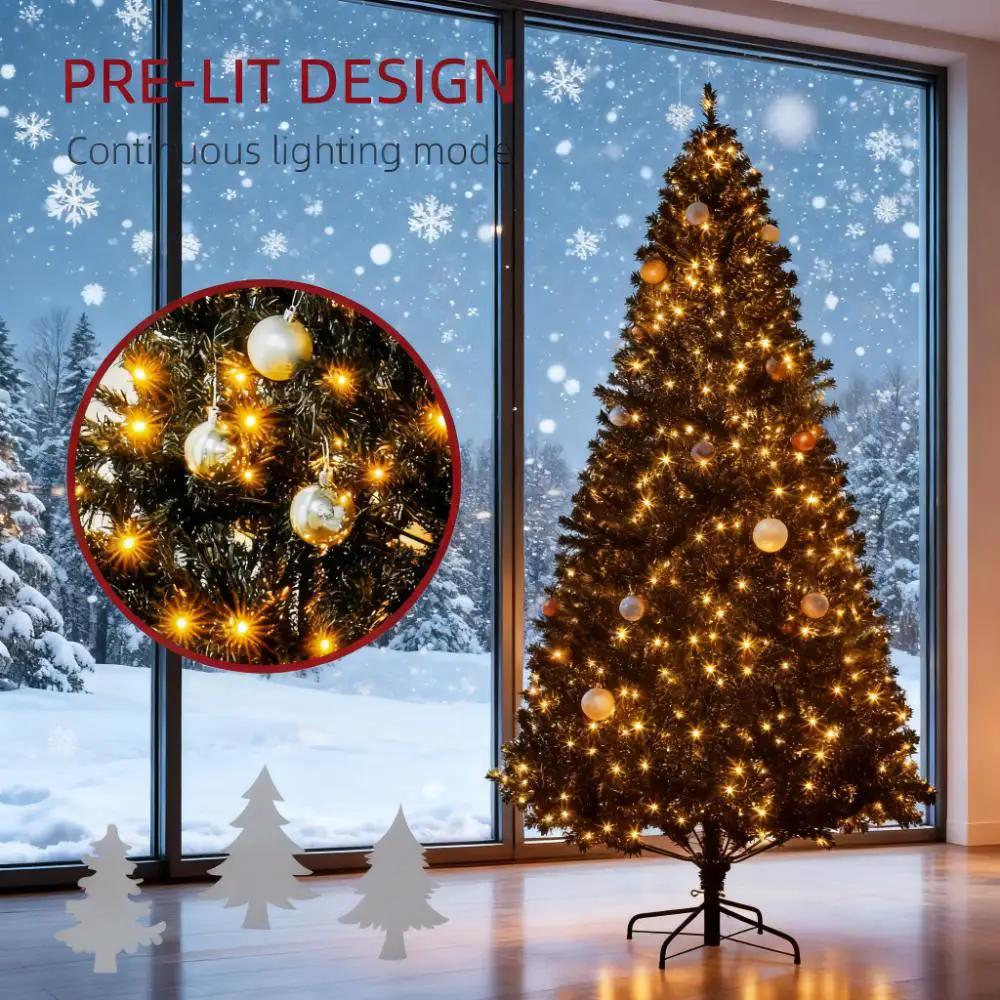7.5 Ft Tall PreLit Artificial Christmas Tree by HouseOfZazla