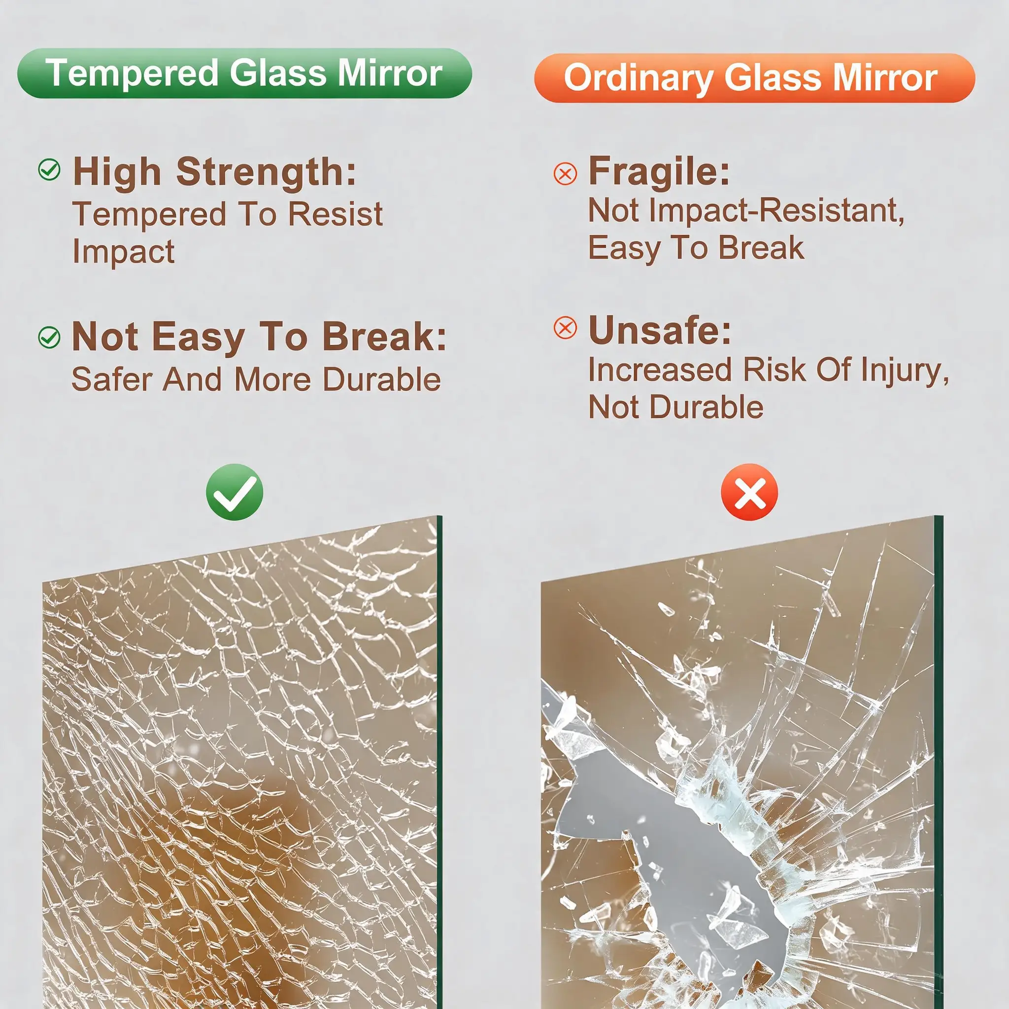 Home Gym Mirror Set - 71"x32" Full Body Mirror (2 PCS) by HouseOfZazla