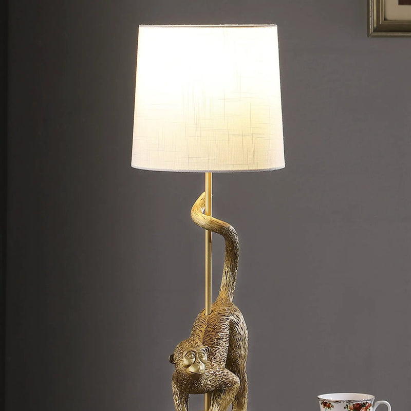 24-Inch Old World Gold Capuchin Monkey Polyresin Table Lamp by HouseOfZazla