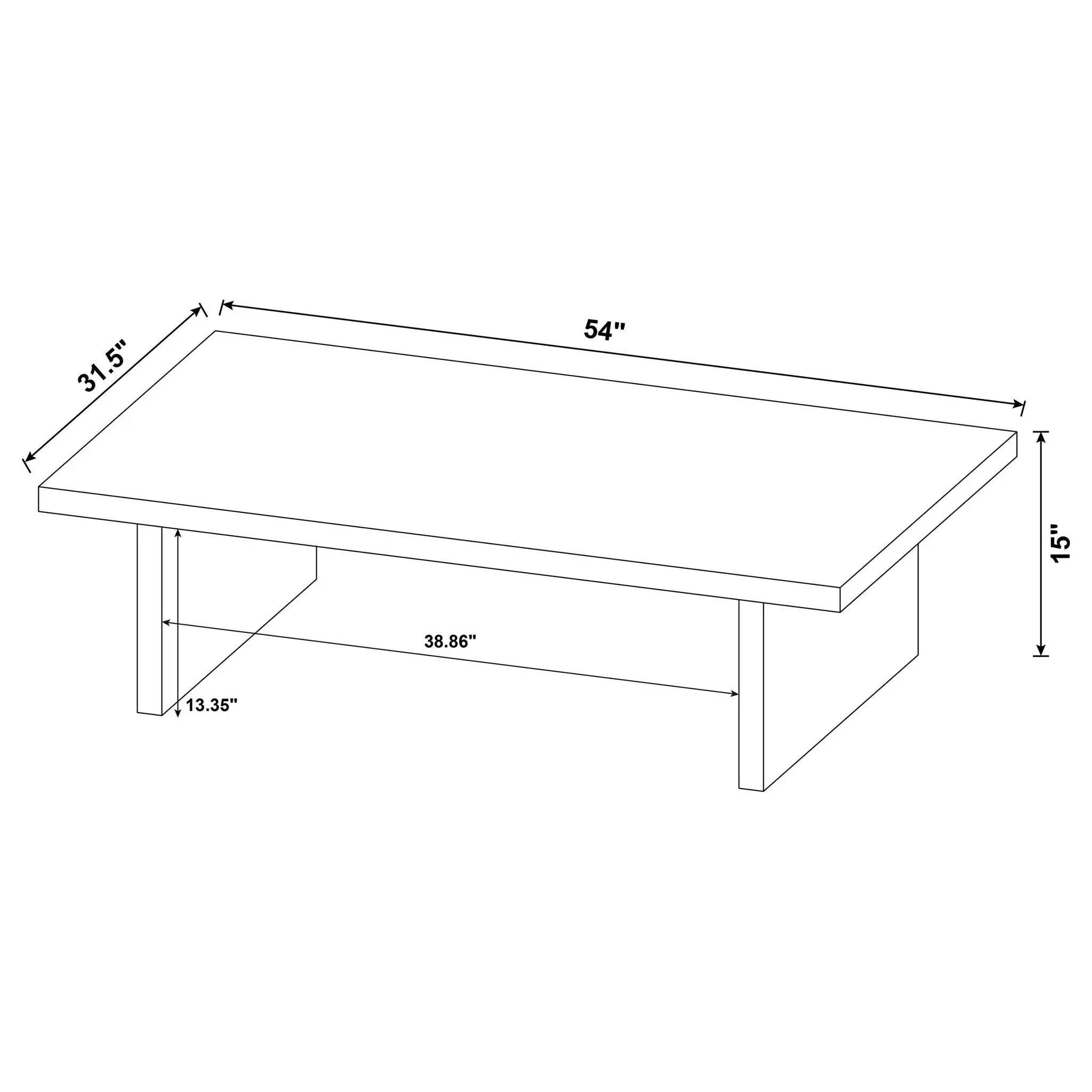 Max Rectangular Engineered Laminate Coffee Table Black by Unique Piece Furniture