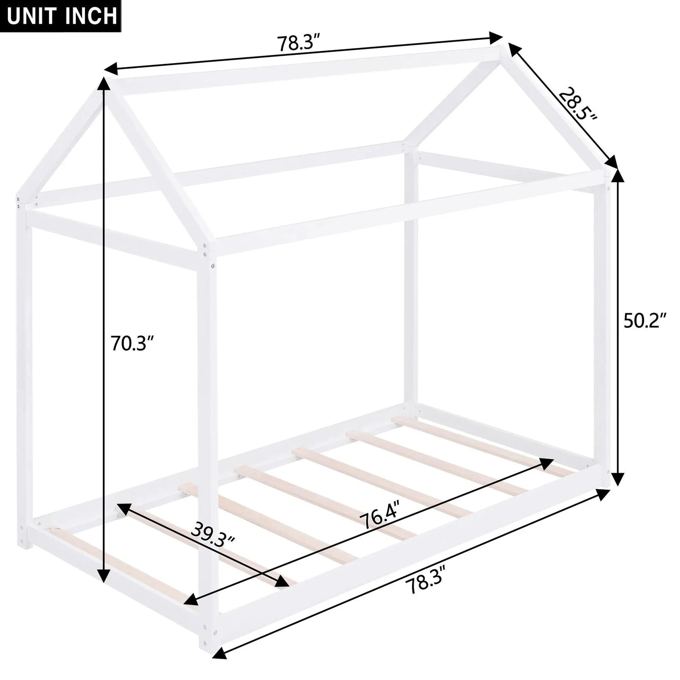 Wooden House Shaped Bed by HouseOfZazla