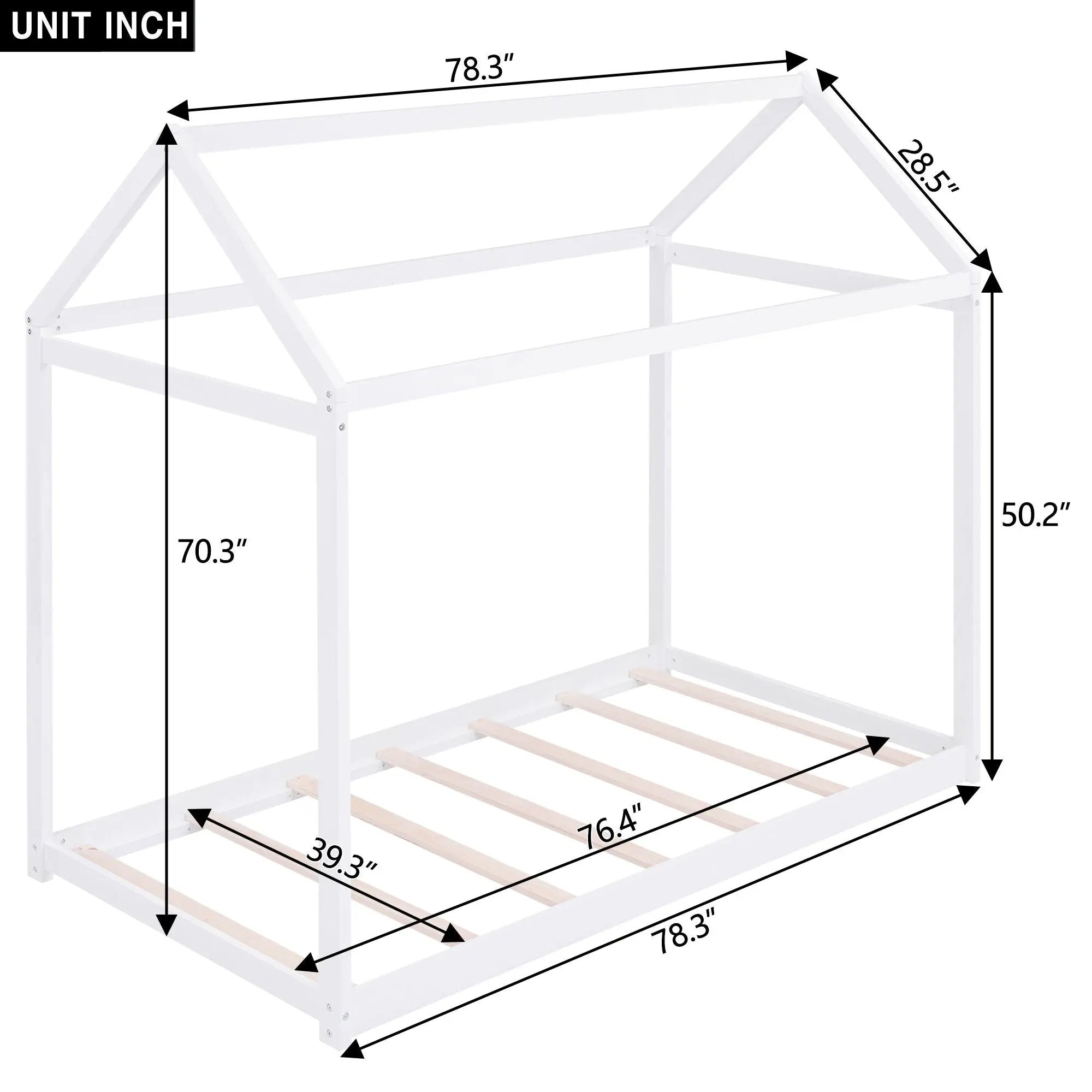 Wooden House Shaped Bed by Unique Piece Furniture