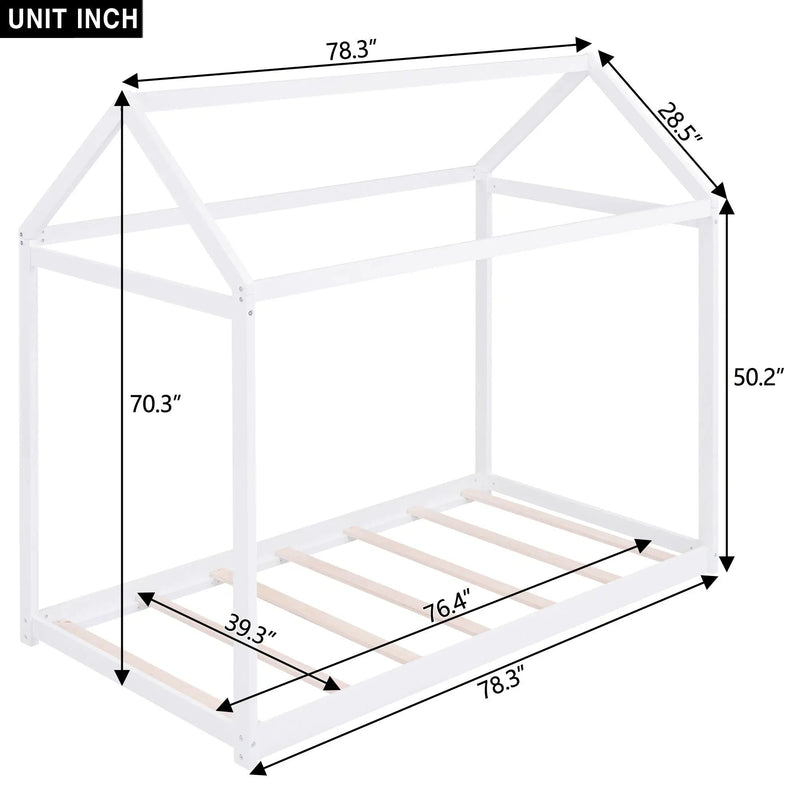 Wooden House Shaped Bed by Unique Piece Furniture