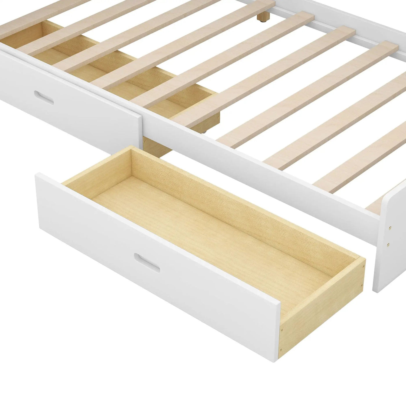 Platform Bed With Storage Headboard, Shelves And 2 Drawers by HouseOfZazla