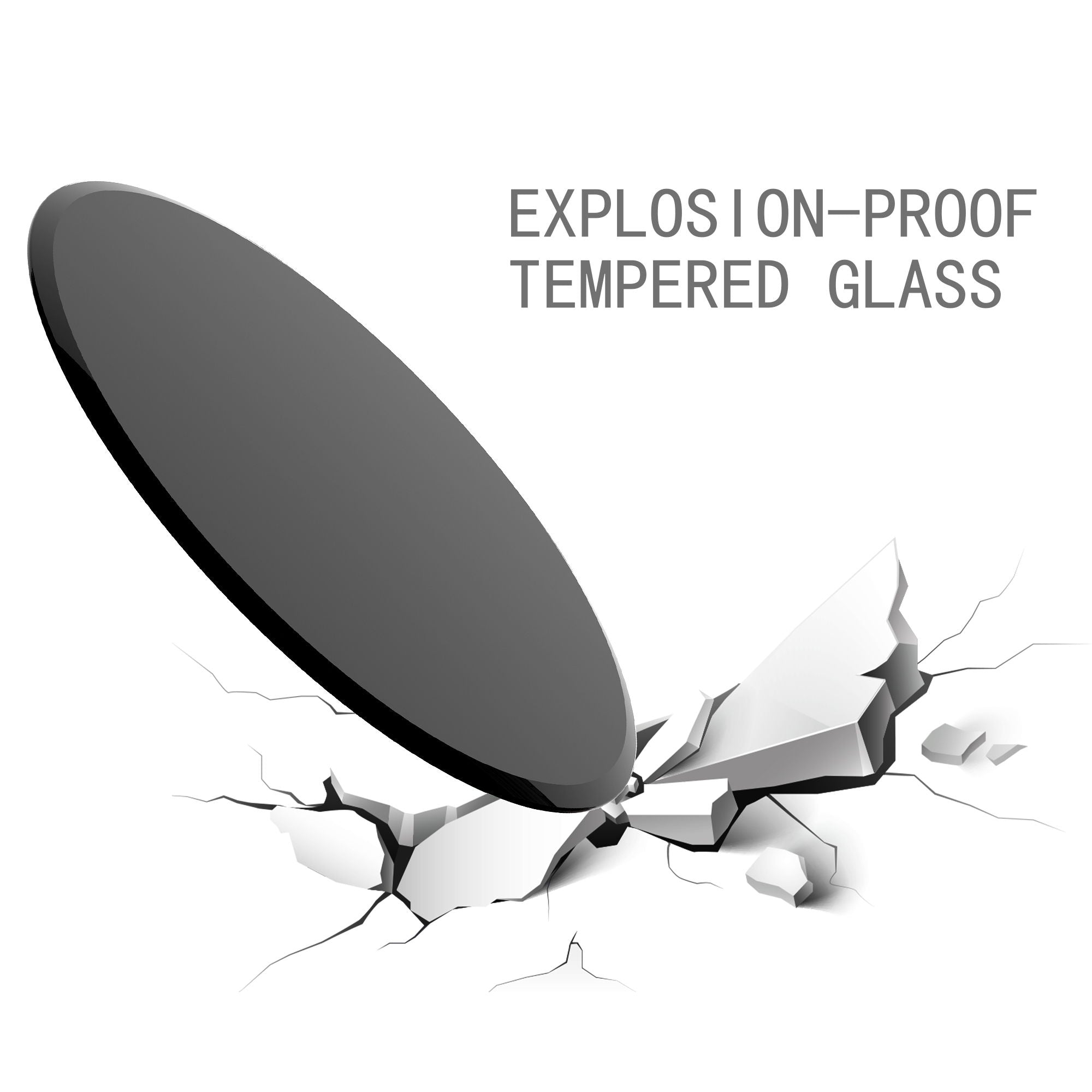 38.6" Round Tempered Glass Table Top Glass Beveled Polished Edge by HouseOfZazla