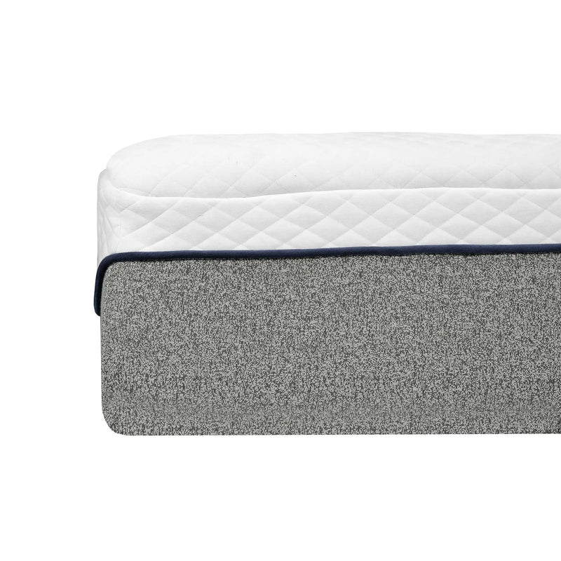 13" Ultra Plush Gel Memory Foam Mattress For Bed With Double Layered Jacquard Cover - Gray / White - King by HouseOfZazla