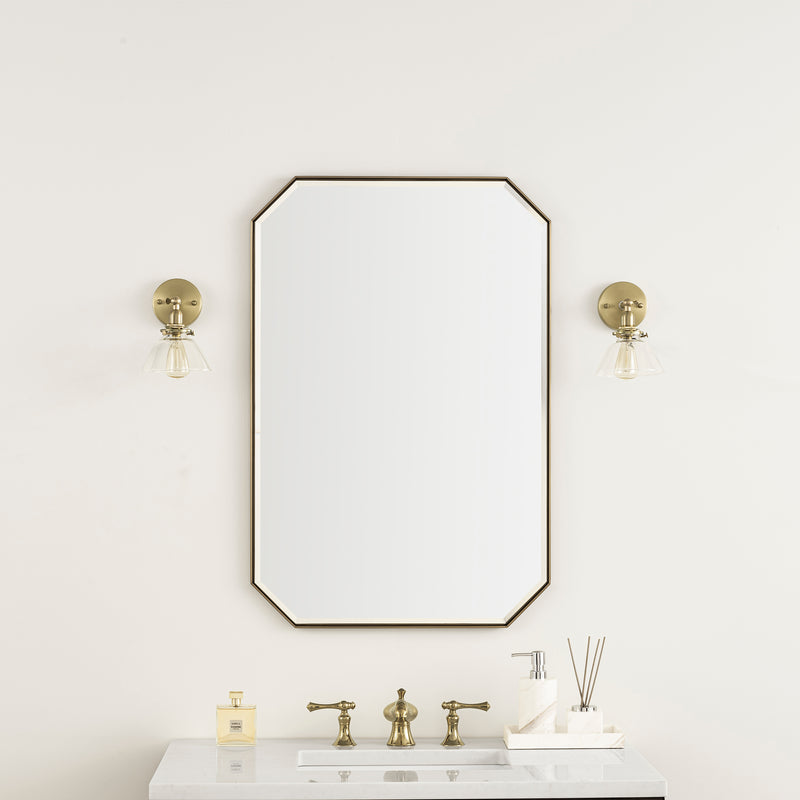 James Martin Rohe 24" Mirror, Champagne Brass by James Martin