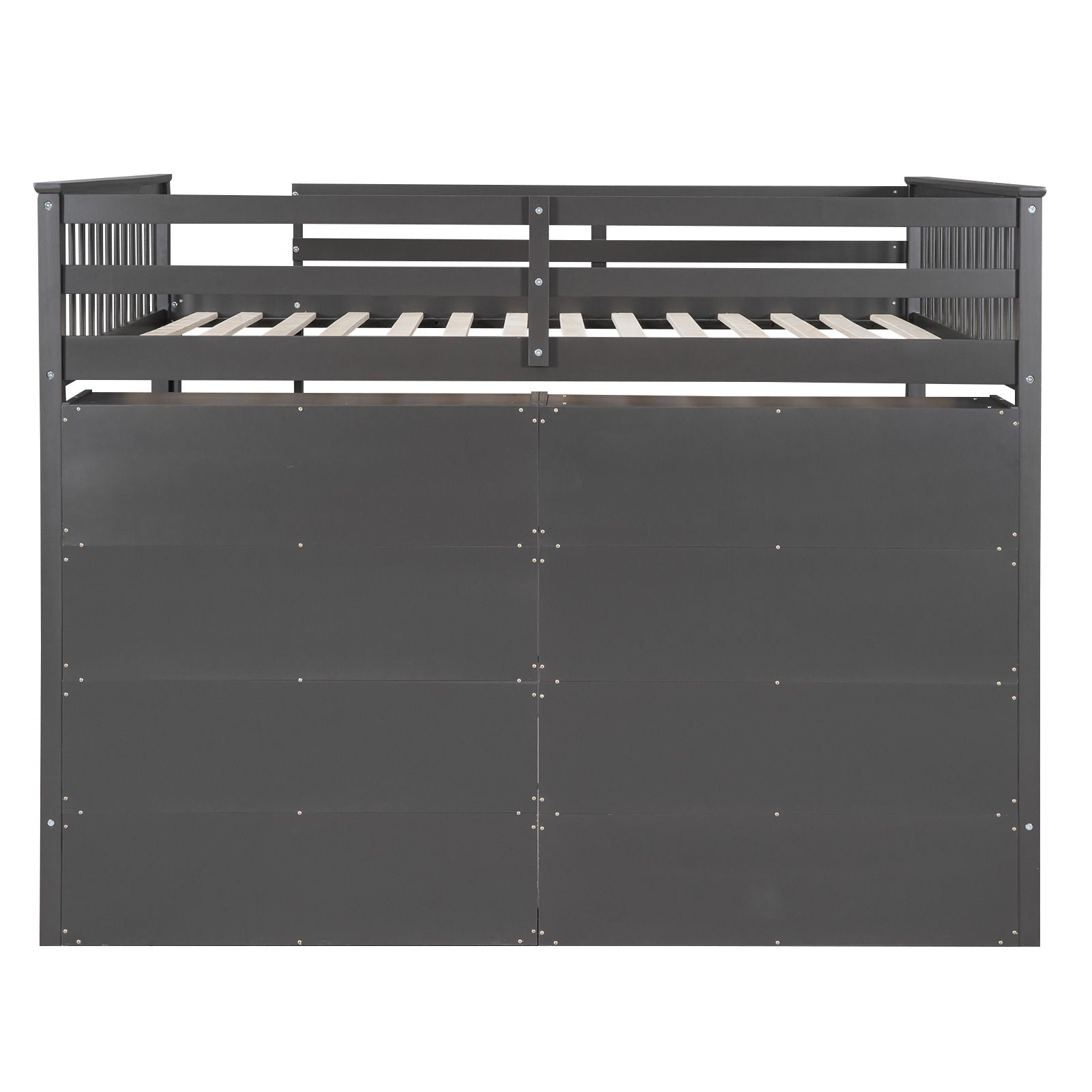 Loft Bed With 8 Open Storage Shelves And Built In Ladder by HouseOfZazla
