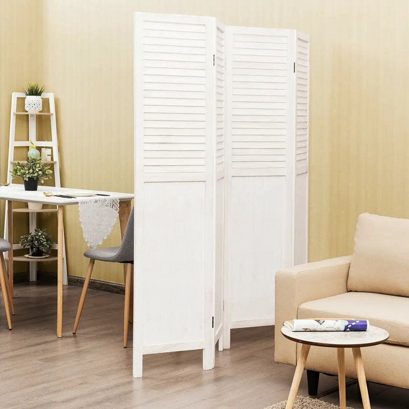 5.6 Ft Tall 4 Panel Folding Privacy Room Divider by DirectDeals