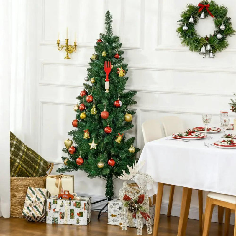 Artificial Half Christmas Trees with Auto Open Steel Base by HouseOfZazla