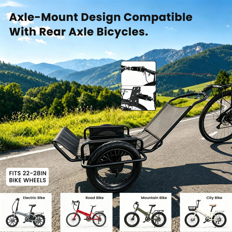 Heavy-Duty Bike Cargo Trailer with Steel Frame – 320 lb Load Capacity, photo 5 of 10