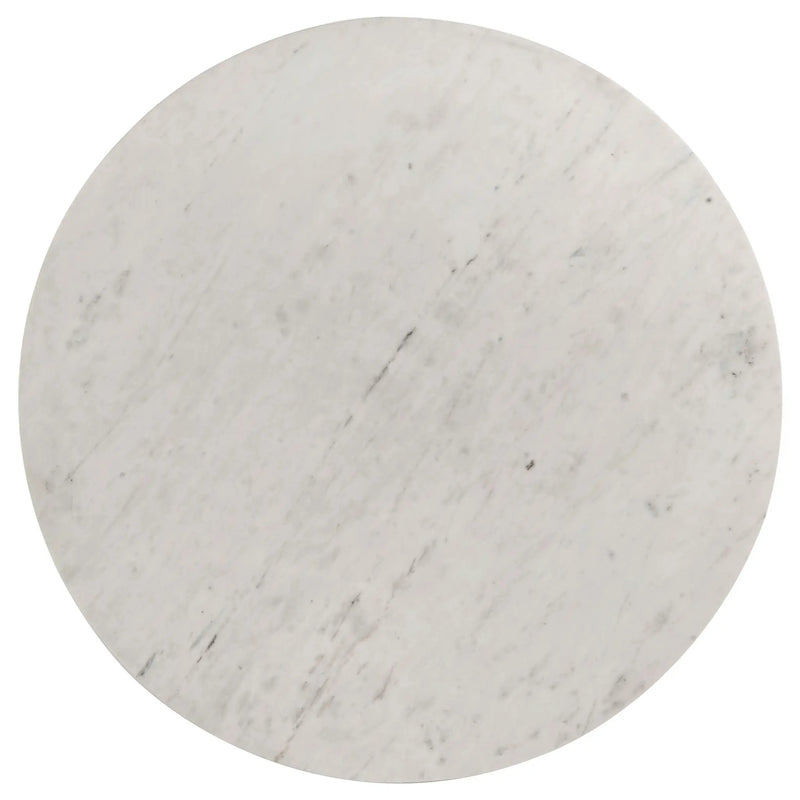 Astoria Round Genuine Marble Coffee Table White by Unique Piece Furniture