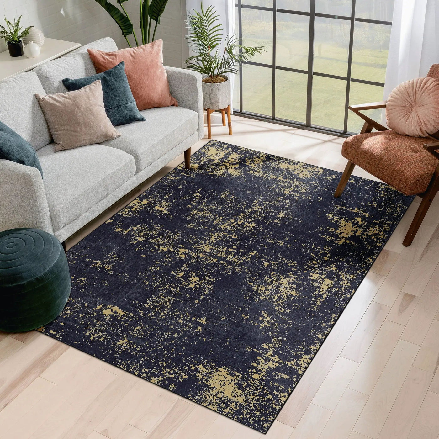 Maval - Abstract Washable Area Rug by HouseOfZazla