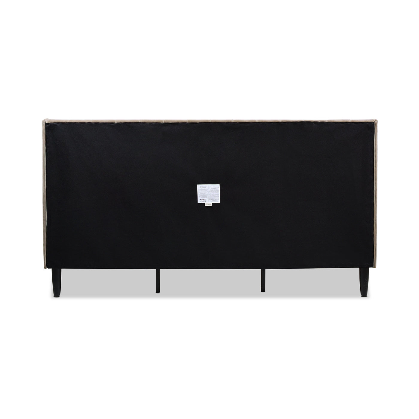 Aspen Vertical Tufted Headboard Platform Bed Set, King, Mink Beige Performance Velvet by HouseOfZazla