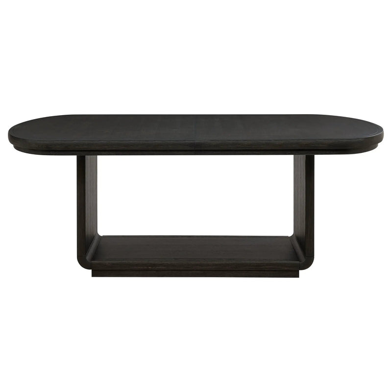 Leandro 78-inch Extension Dining Room Table Burnished Black by Unique Piece Furniture