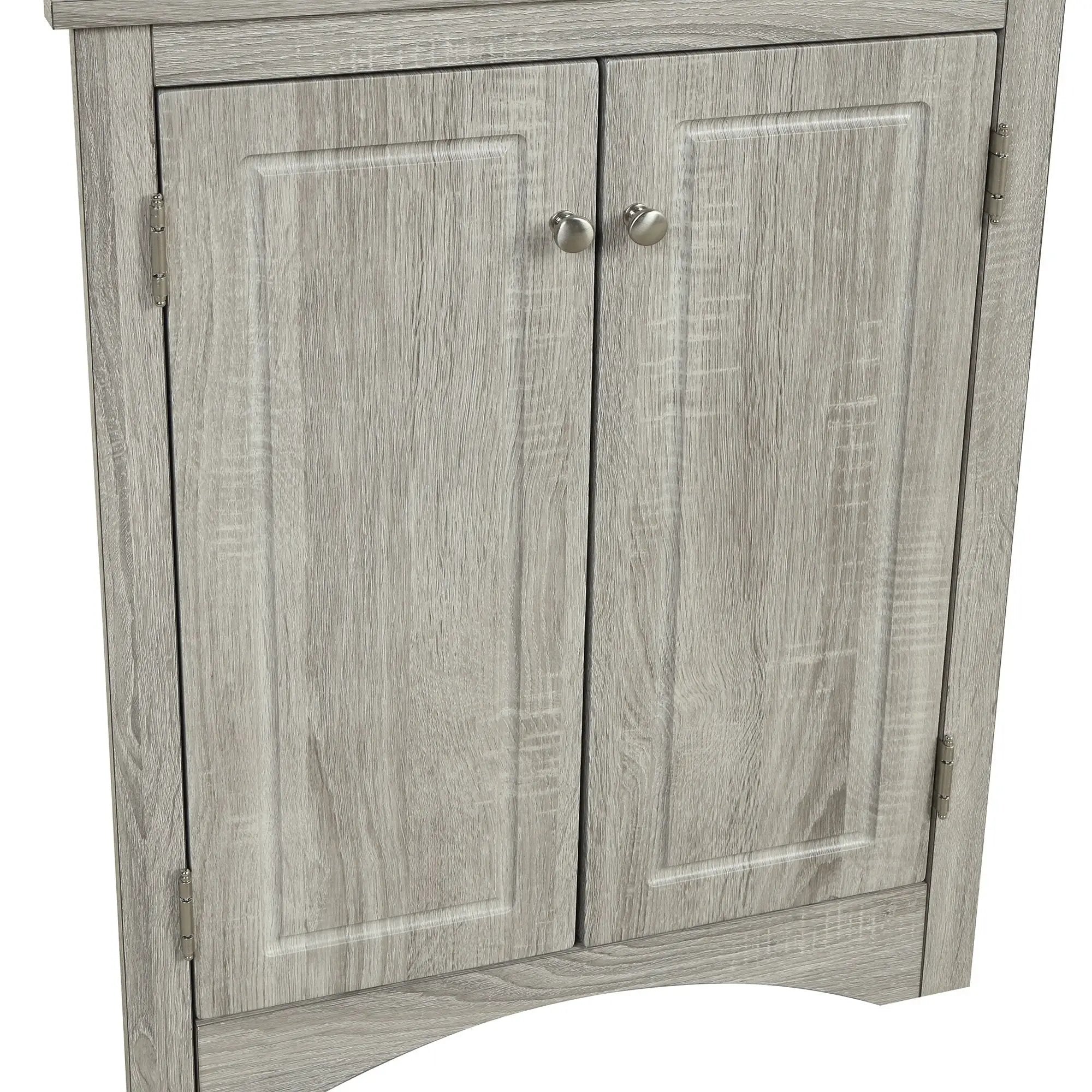 Triangle Bathroom Storage Cabinet With Adjustable Shelves, Freestanding Floor Cabinet For Home Kitchen by HouseOfZazla