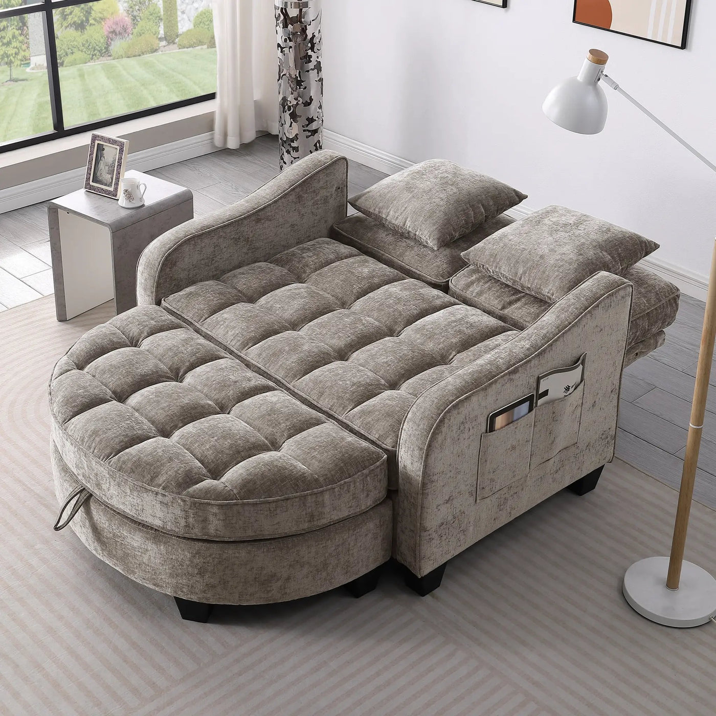 Two-Seater Sofa with Chaise Longue by HouseOfZazla