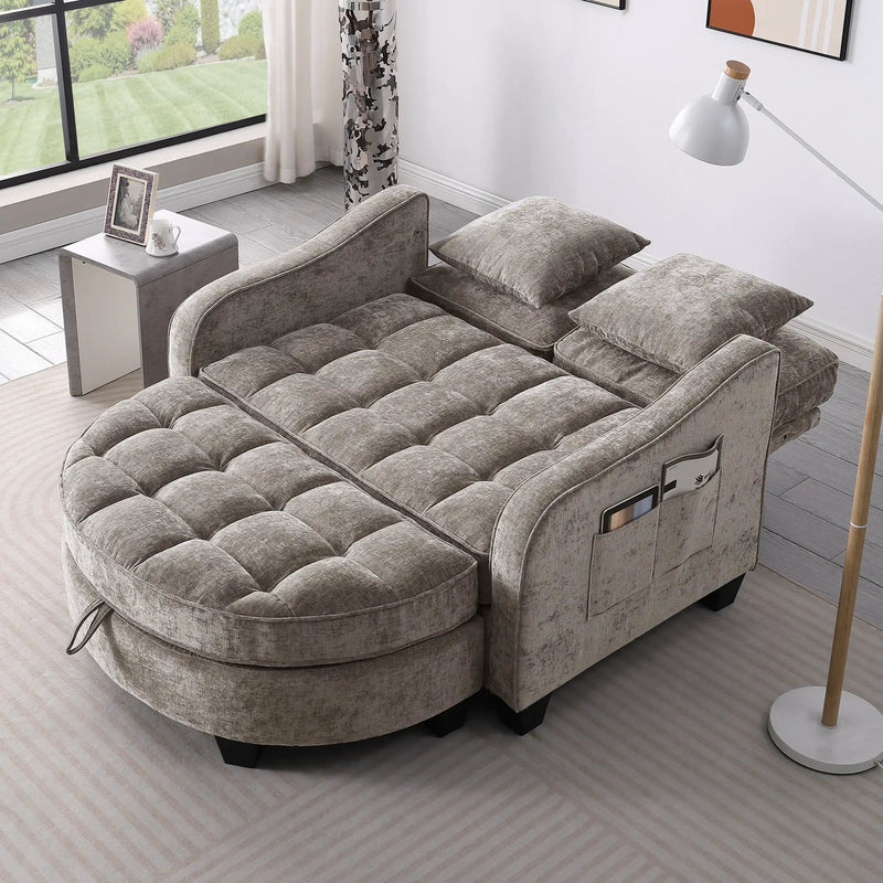 Two-Seater Sofa with Chaise Longue by HouseOfZazla