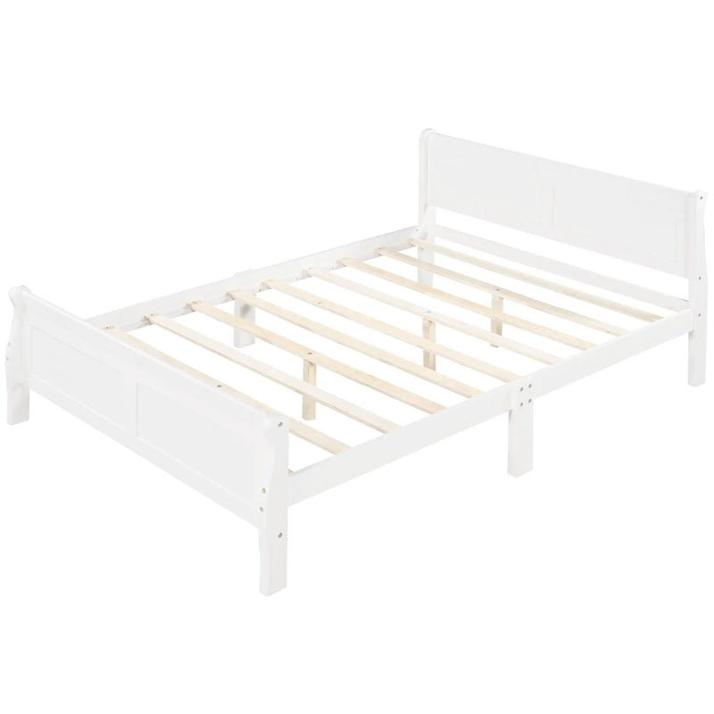 Platform Bed Frame Mattress Foundation Sleigh Bed With Headboard / Footboard / Wood Slat Suppor by Unique Piece Furniture