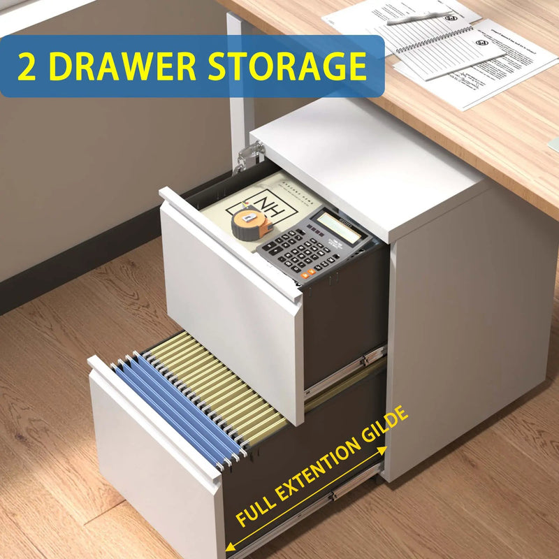 Metal Drawer Mobile File Cabinet With Lock For Home Office Organizer by Unique Piece Furniture