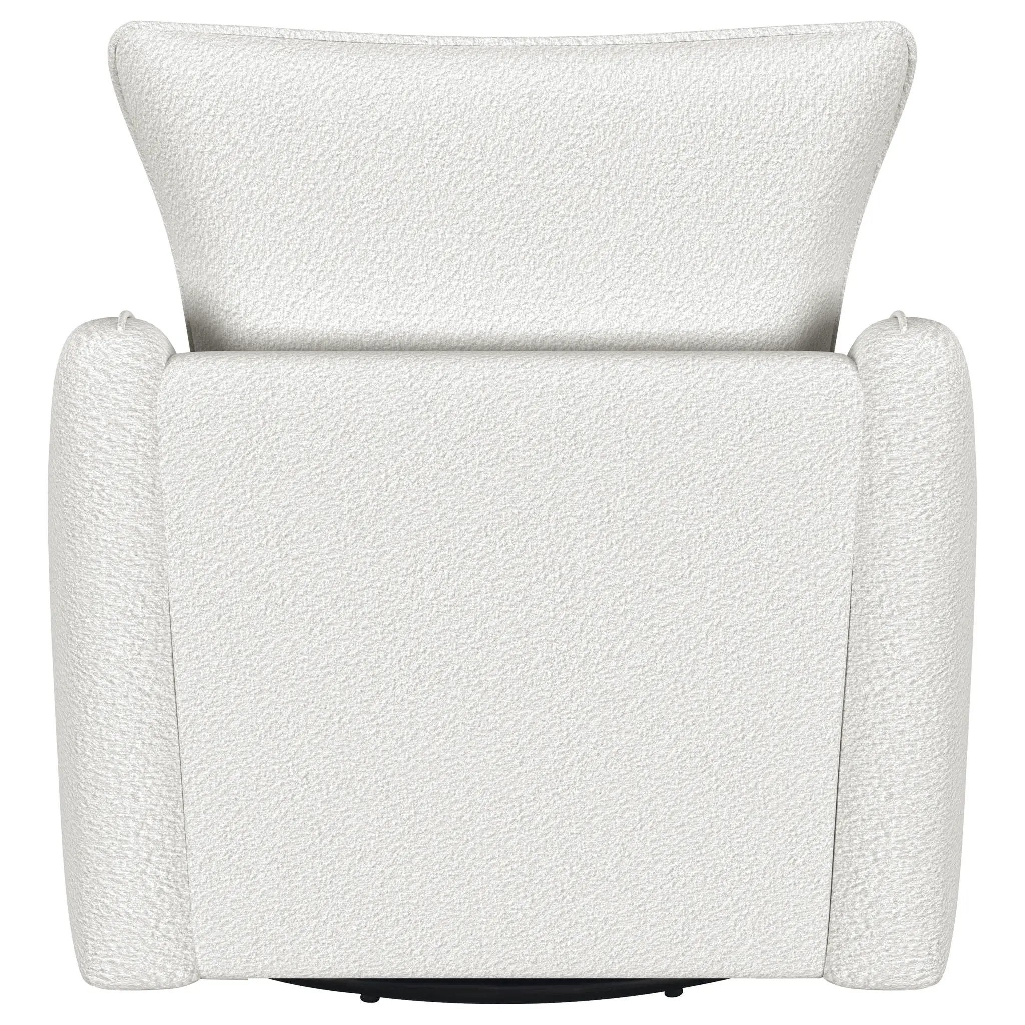 Madia Upholstered Sloped Arm Swivel Glider Chair Vanilla by Unique Piece Furniture